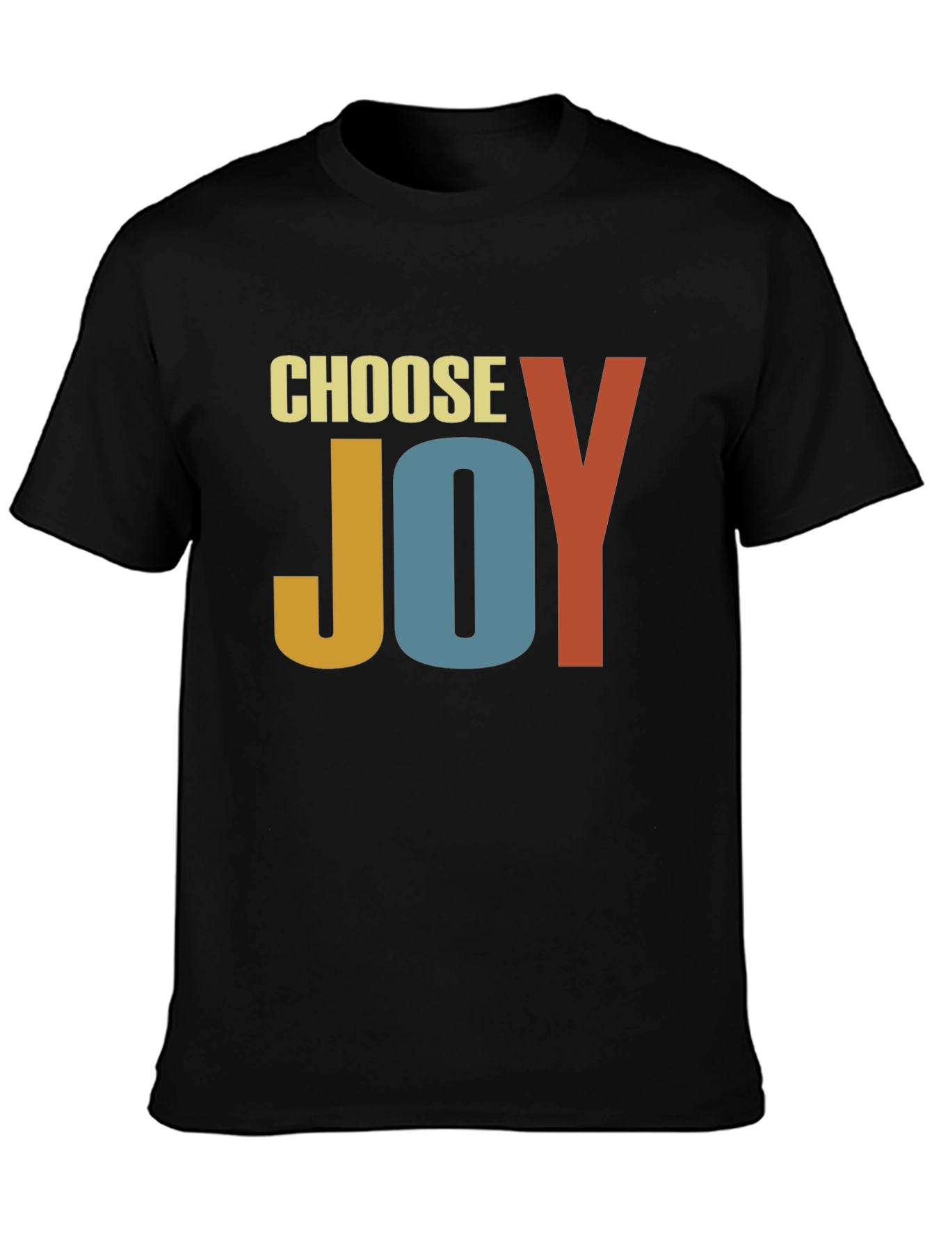 Choose Joy Graphic Tee - Retro Inspirational T-Shirt