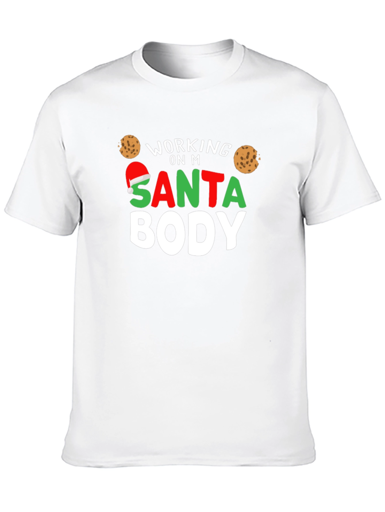 Working on My Santa Body Christmas T-Shirt