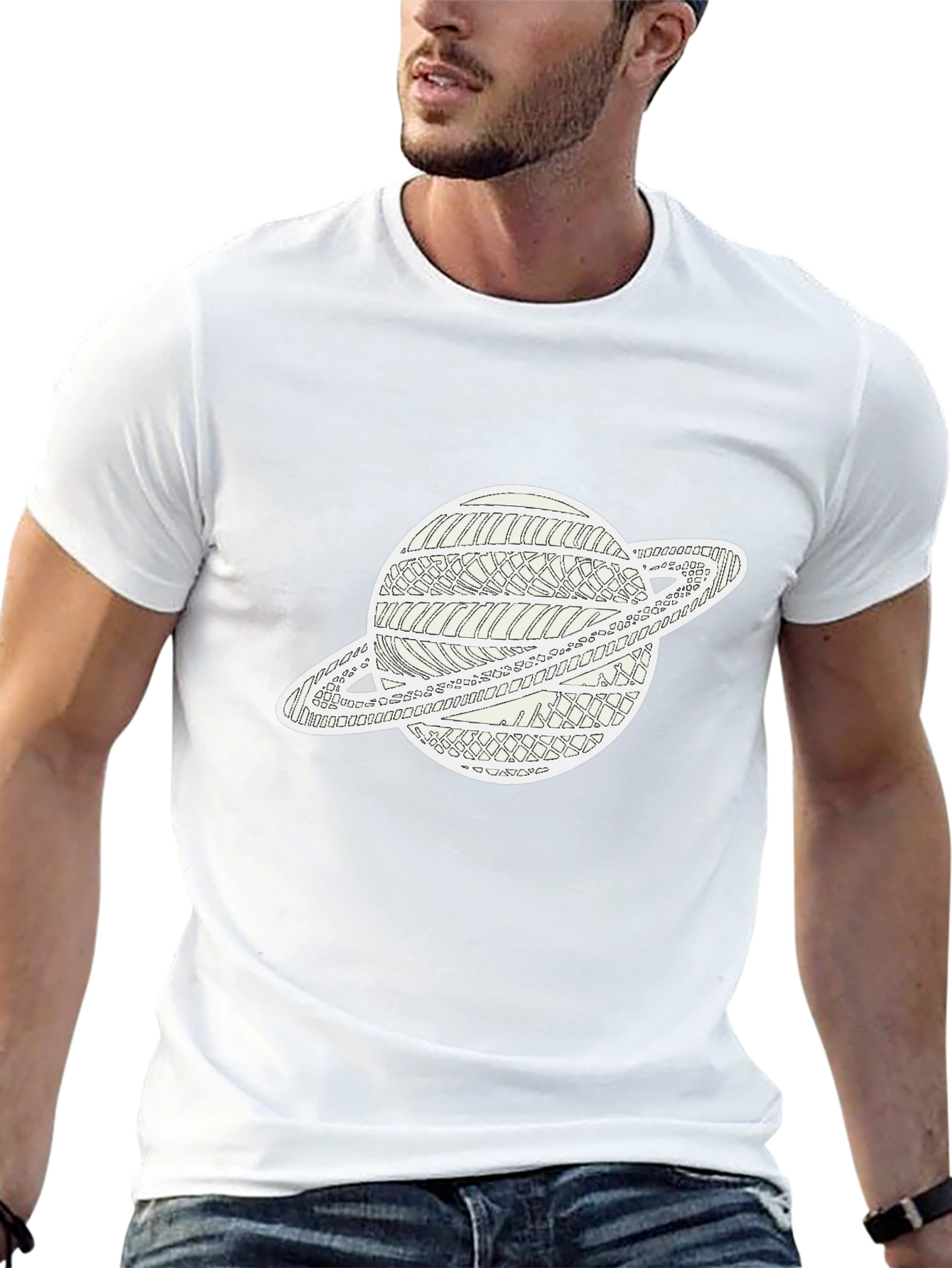 Saturn Graphic Black T-Shirt