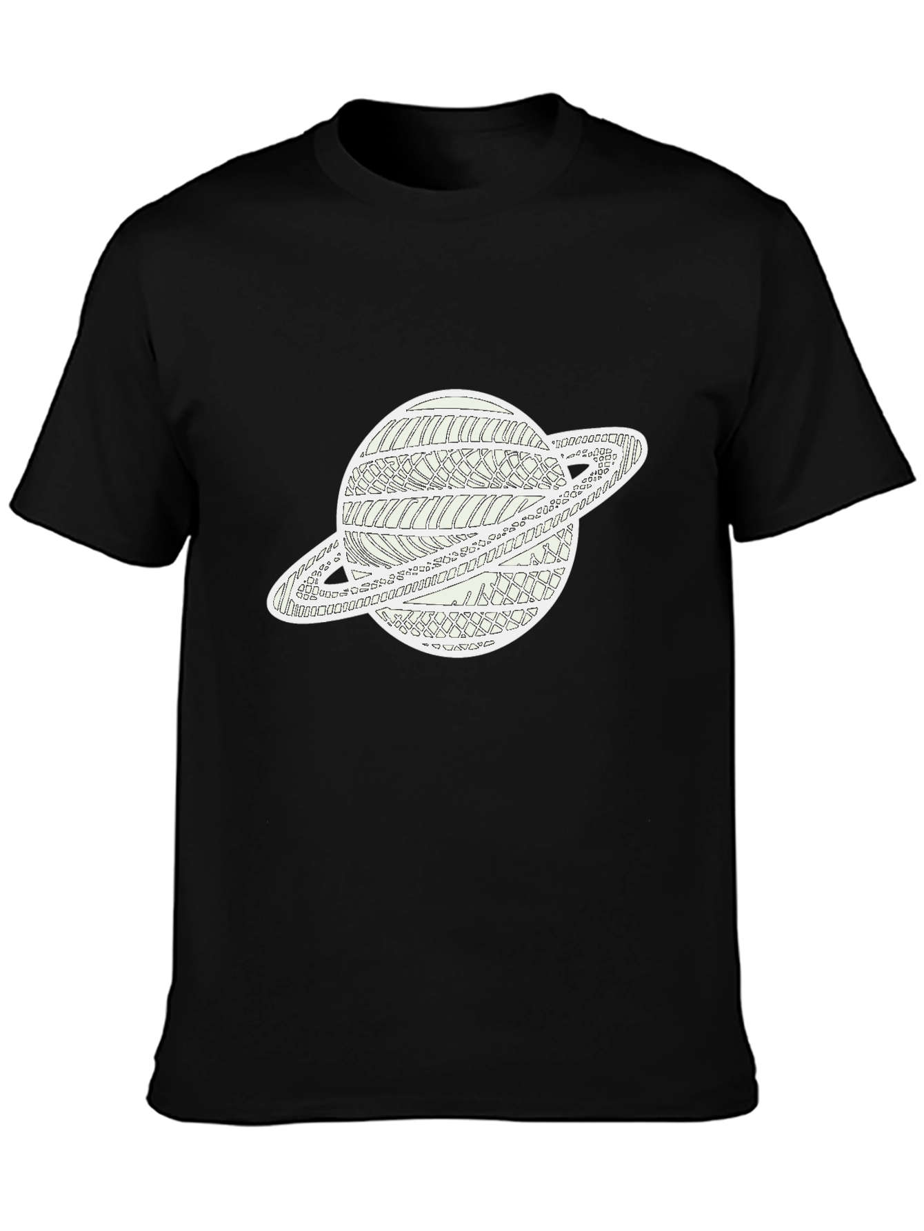 Saturn Graphic Black T-Shirt