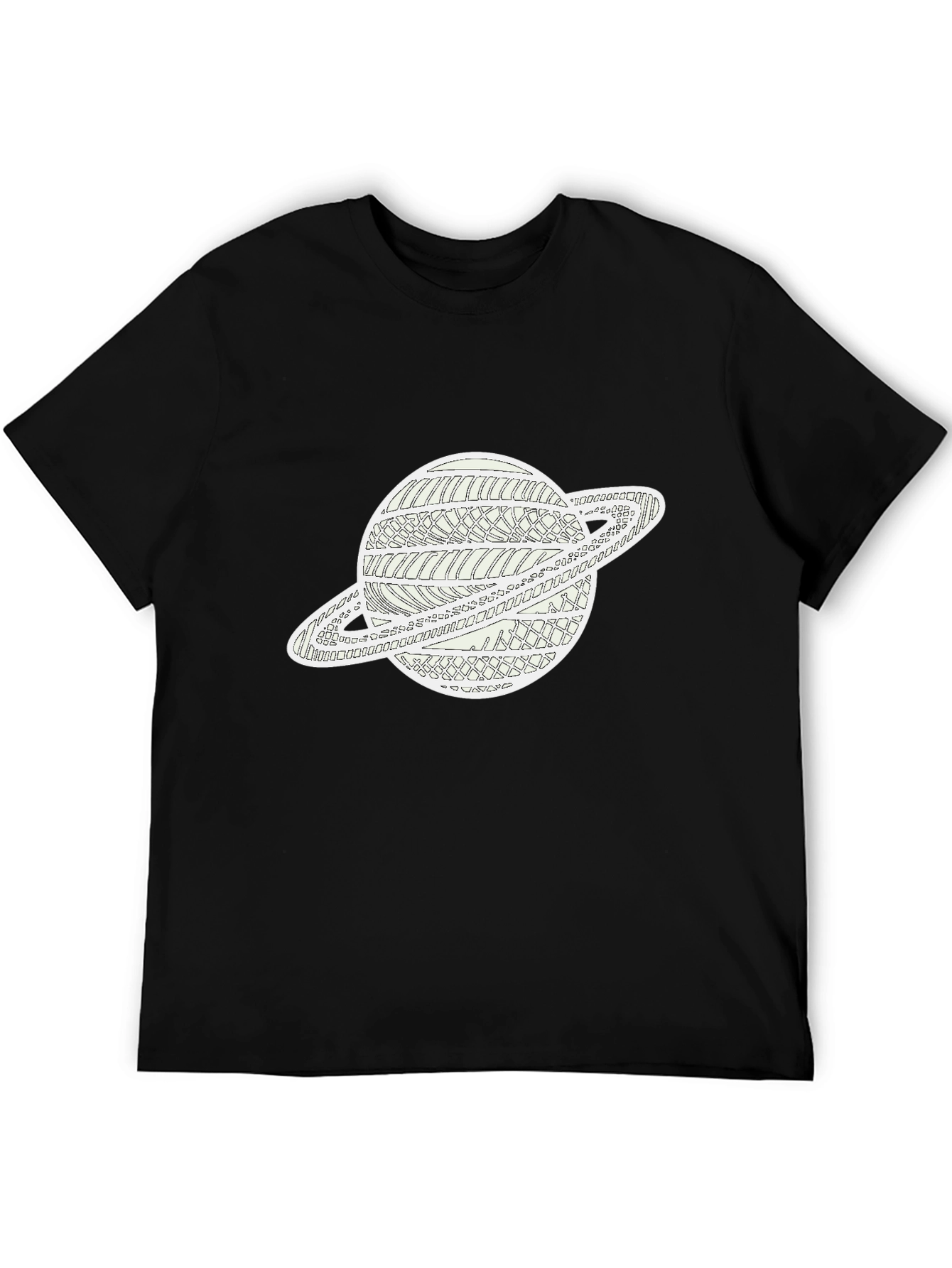 Saturn Graphic Black T-Shirt