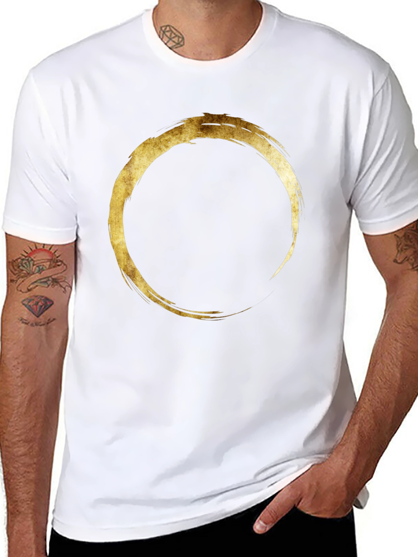 Zen Circle Graphic Tee - Mens Black T-Shirt