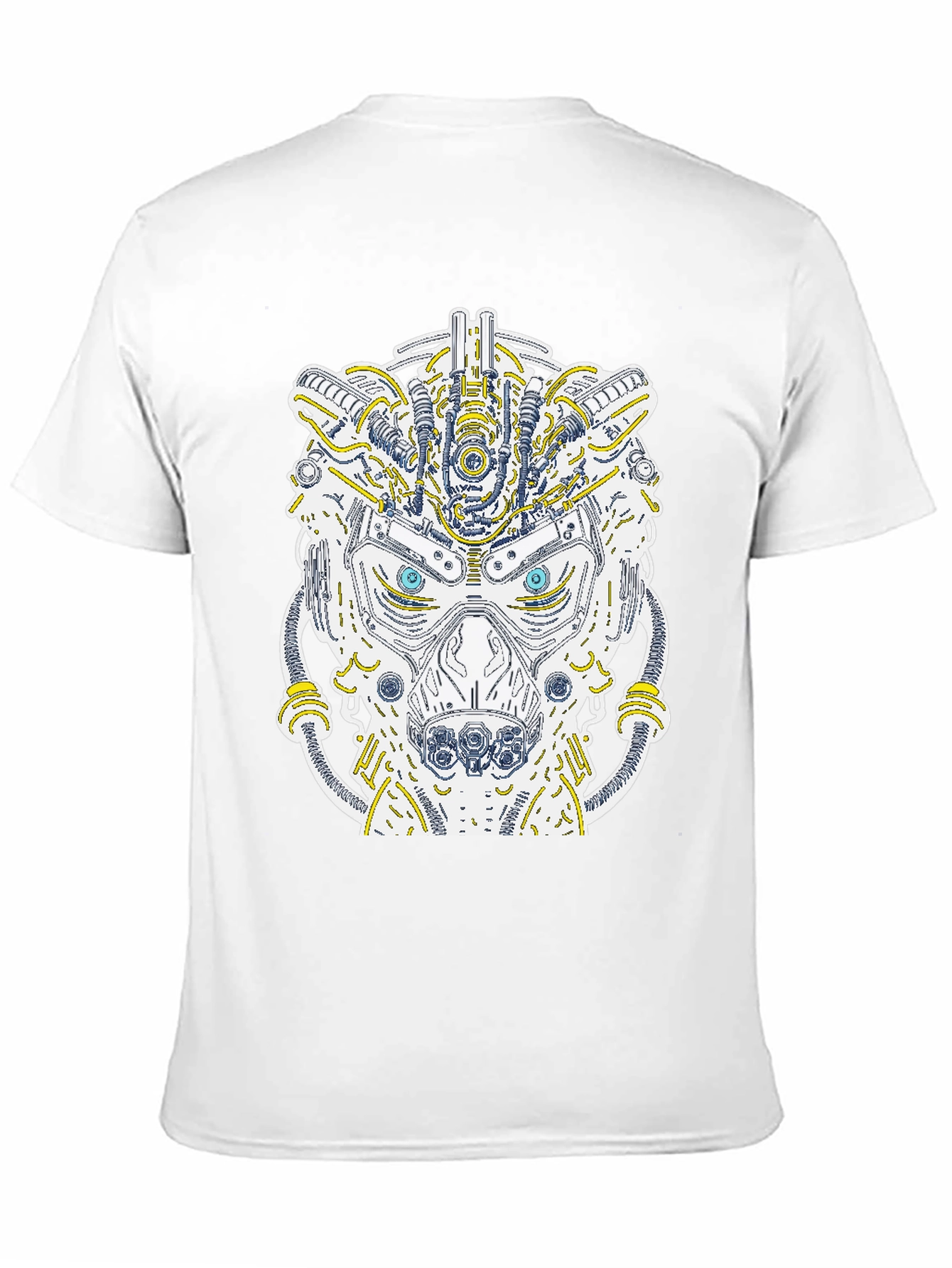 Robotic Bear Graphic T-Shirt - Unique Cyberpunk Style