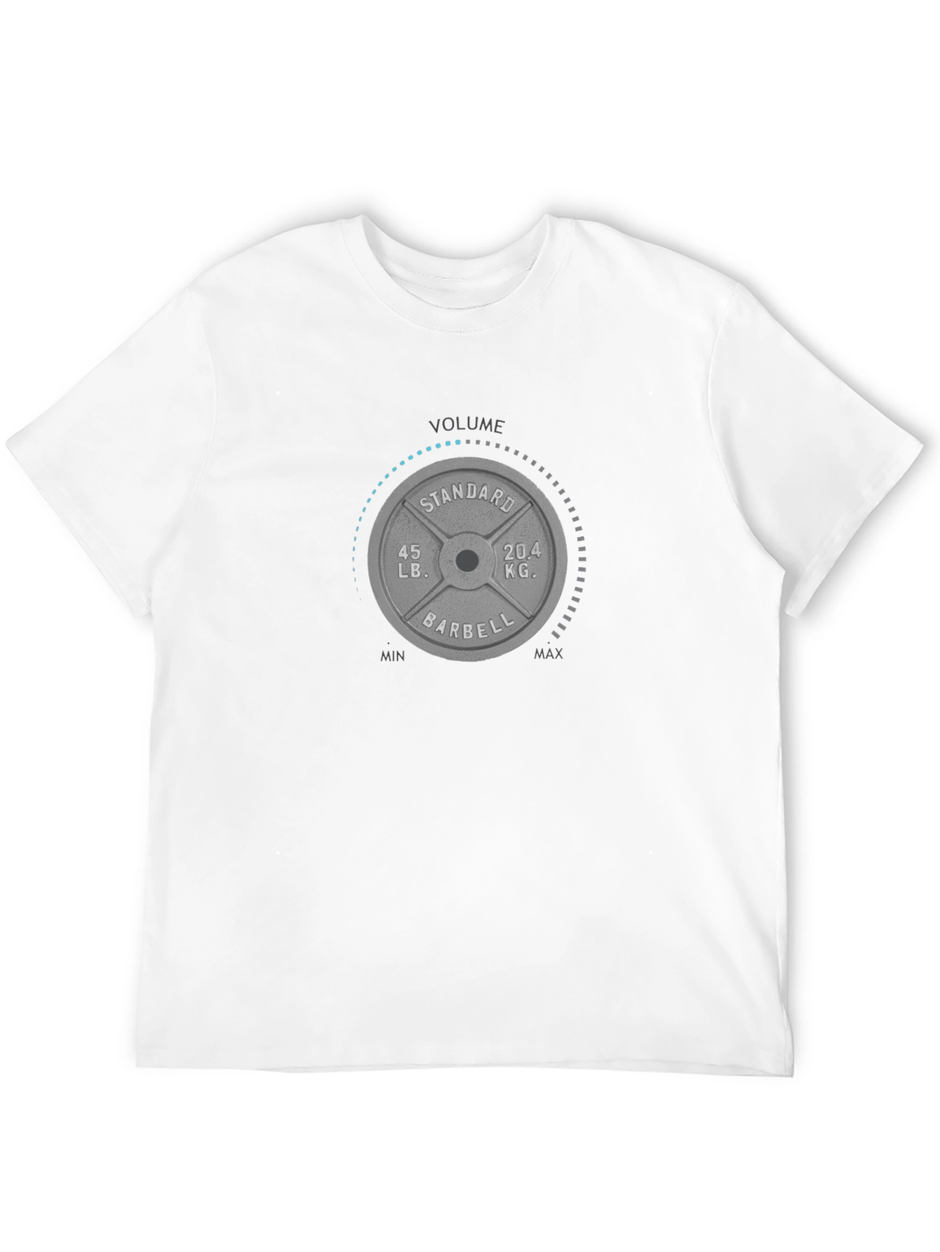 Weightlifting Volume T-Shirt - Barbell Dial Design