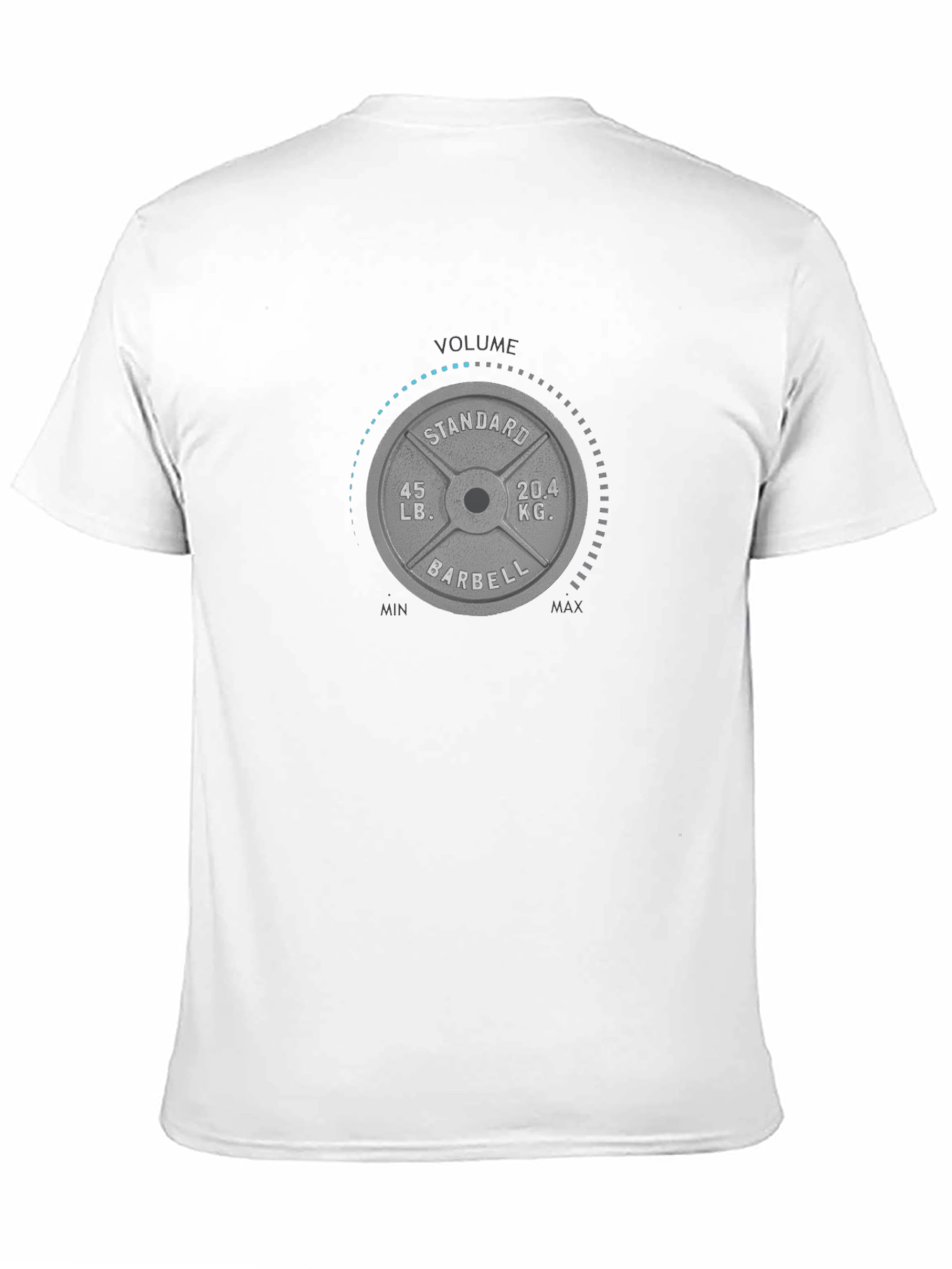 Weightlifting Volume T-Shirt - Barbell Dial Design