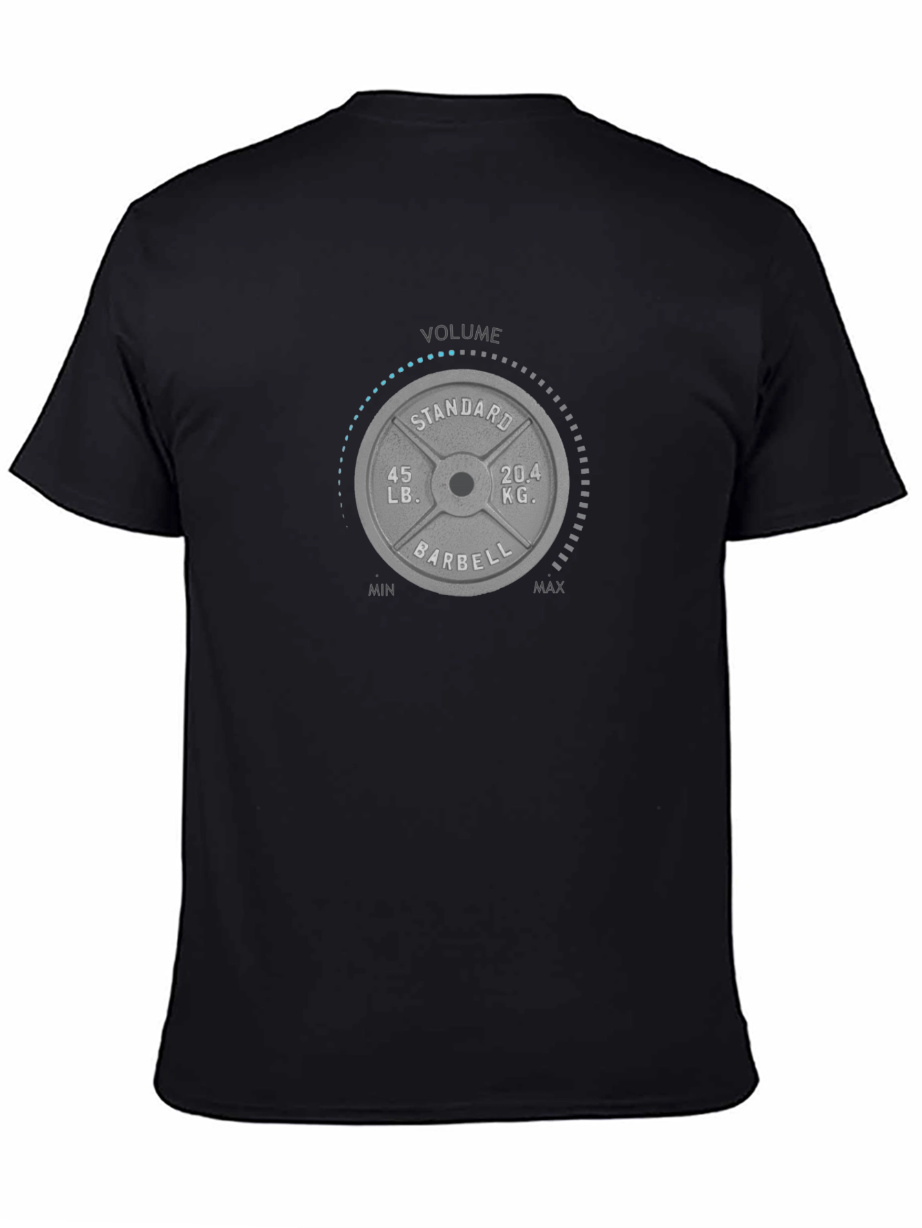 Weightlifting Volume T-Shirt - Barbell Dial Design