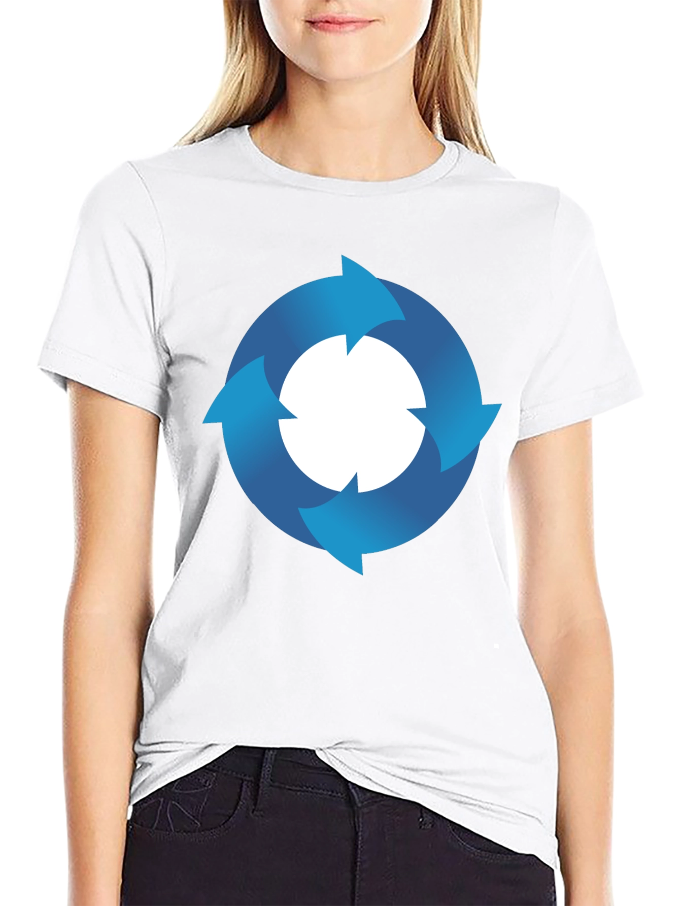 Circular Arrow Graphic T-Shirt - Mens Black Tee