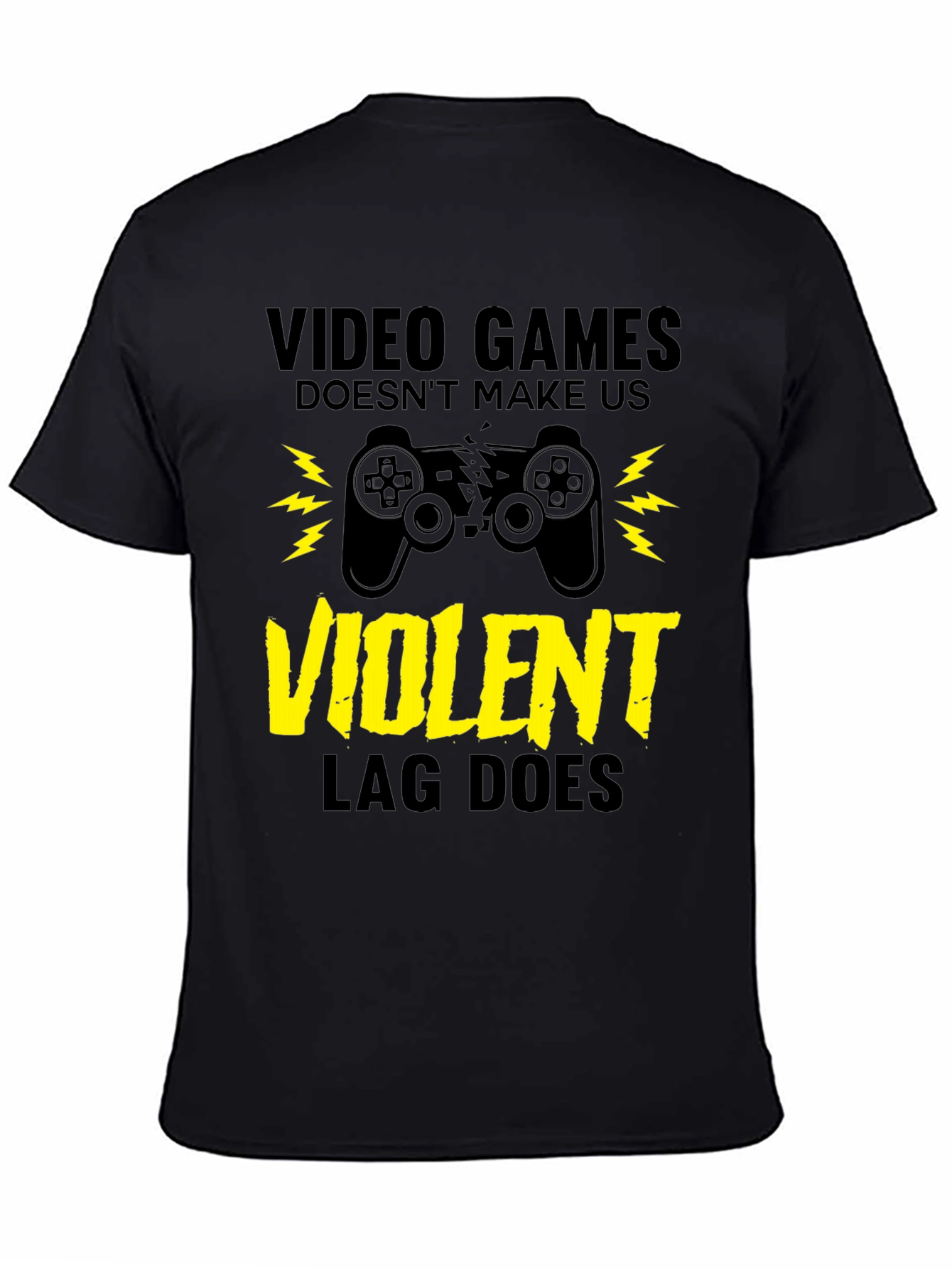 Video Games LAG Black T-Shirt