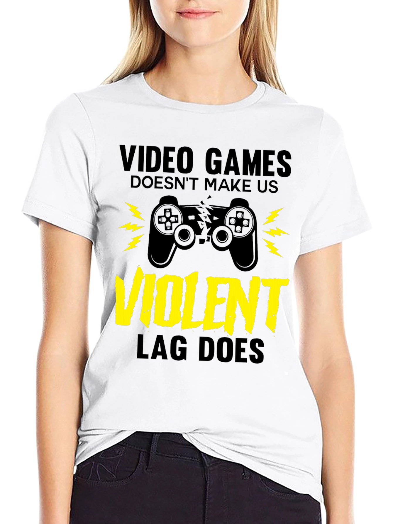 Video Games LAG Black T-Shirt