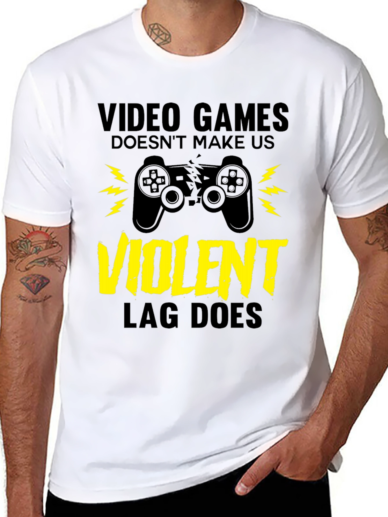 Video Games LAG Black T-Shirt