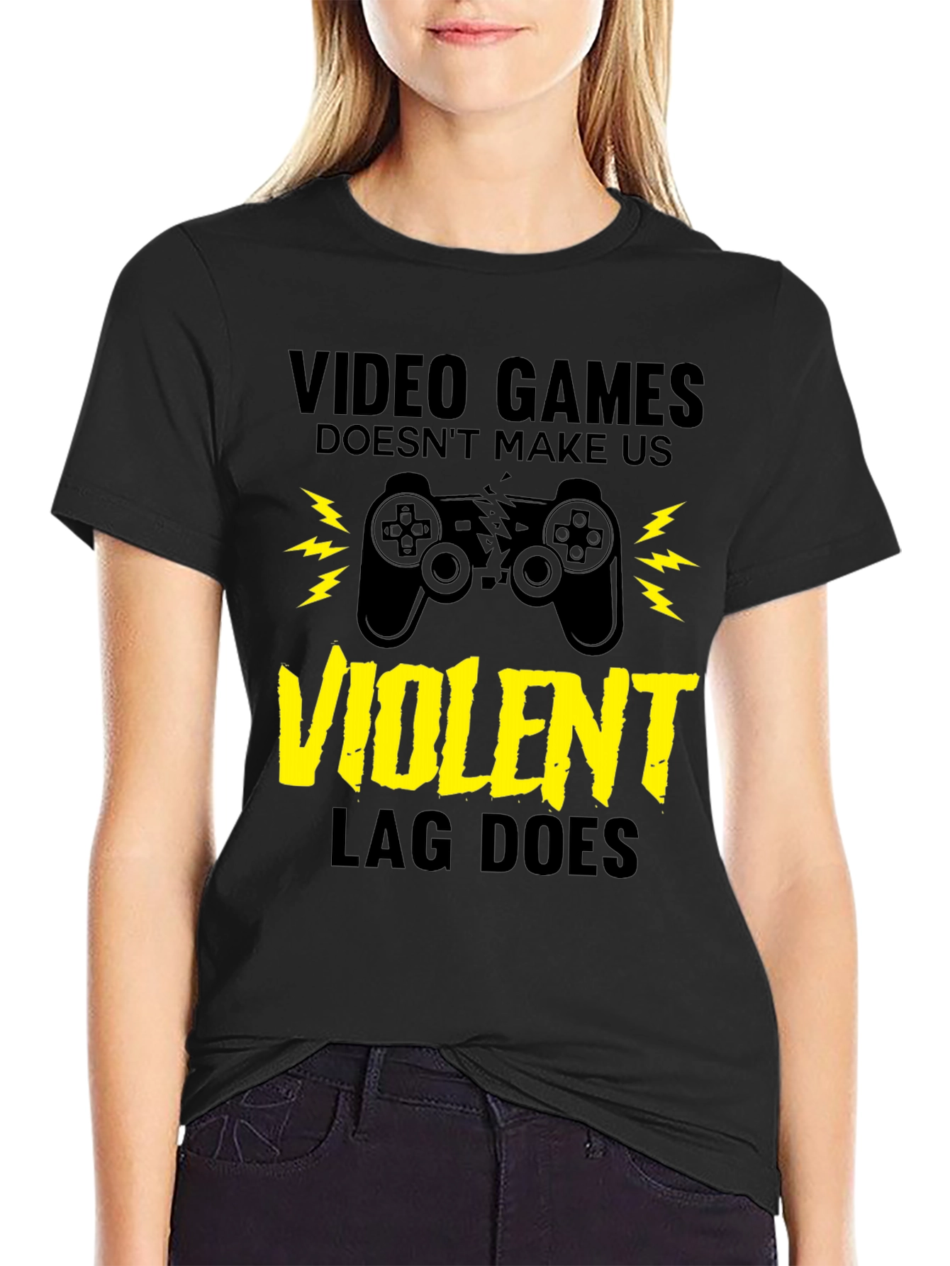 Video Games LAG Black T-Shirt