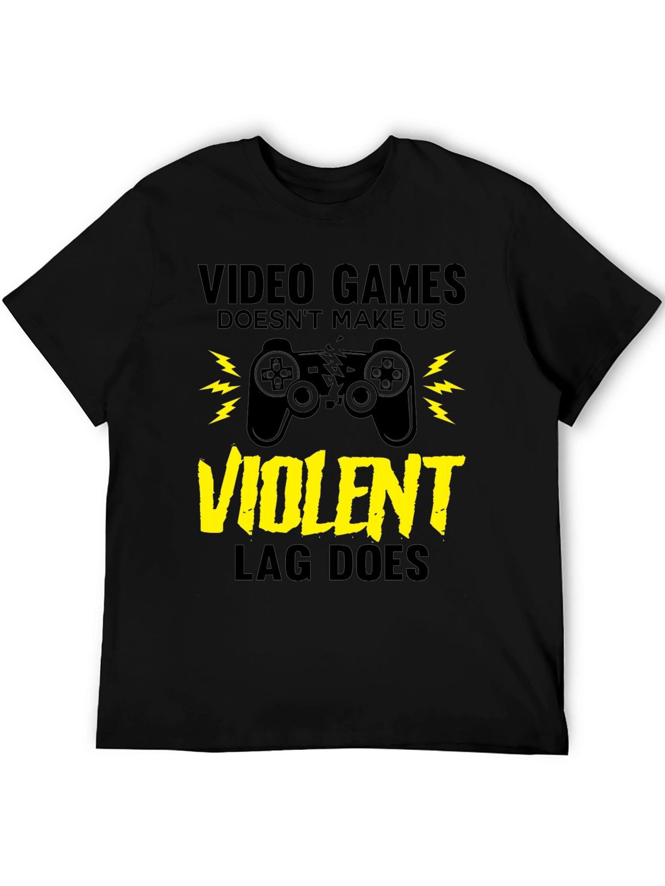Video Games LAG Black T-Shirt
