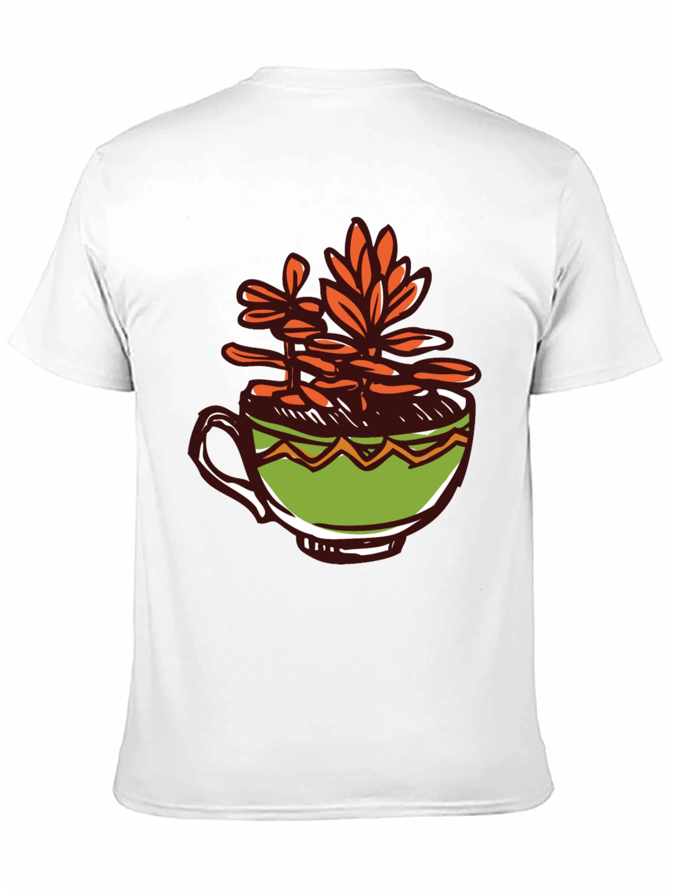 Unique Graphic Tee: Plant in a Cup Design