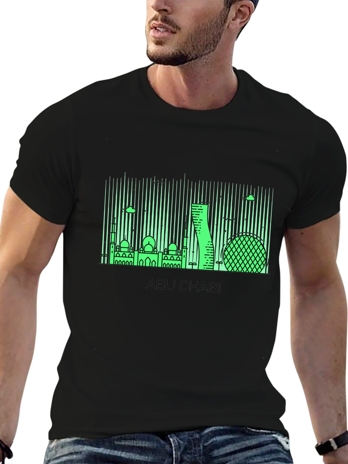 Abu Dhabi Skyline Graphic T-Shirt