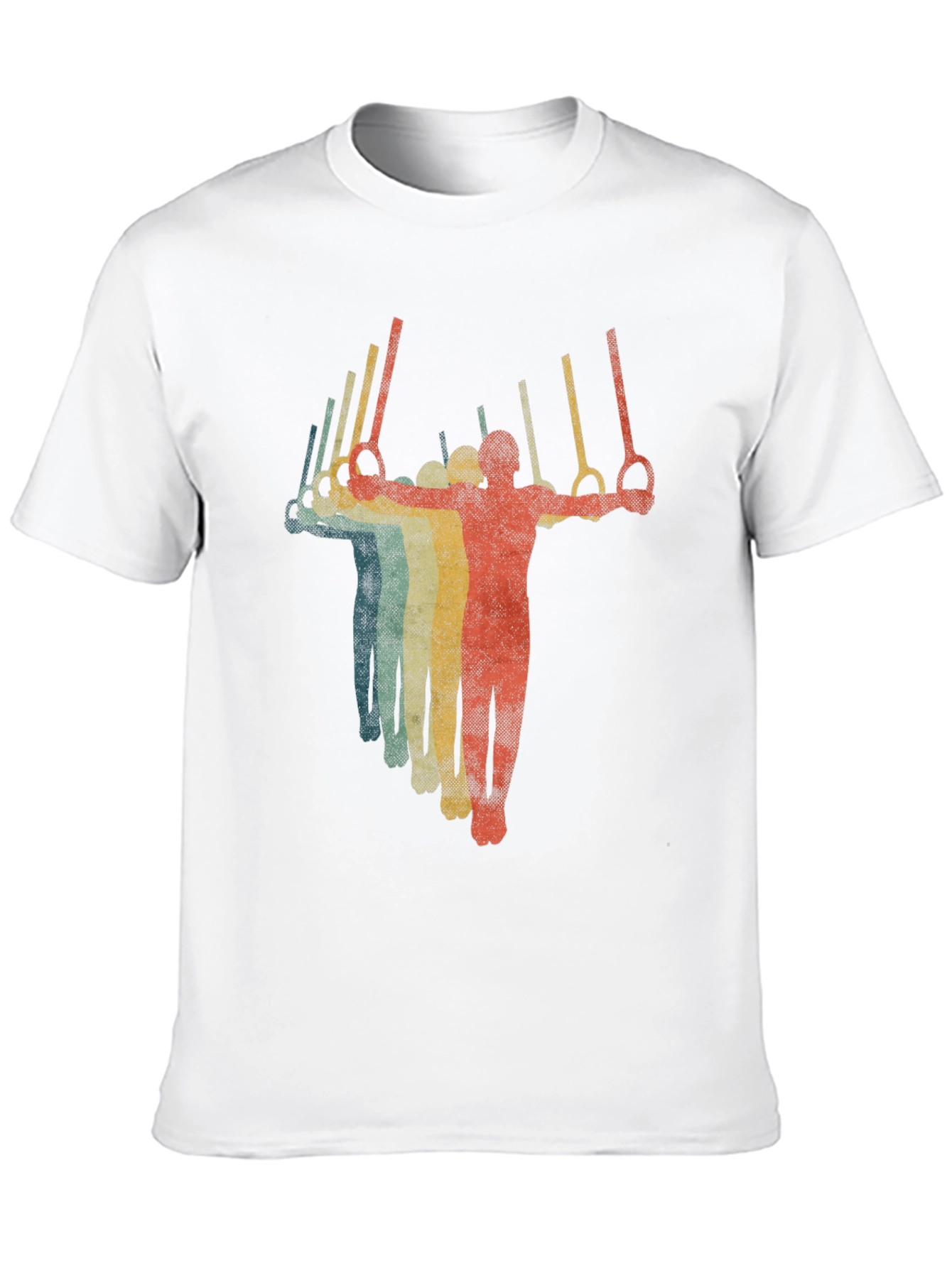 Retro Gymnastics Rings T-Shirt - Black