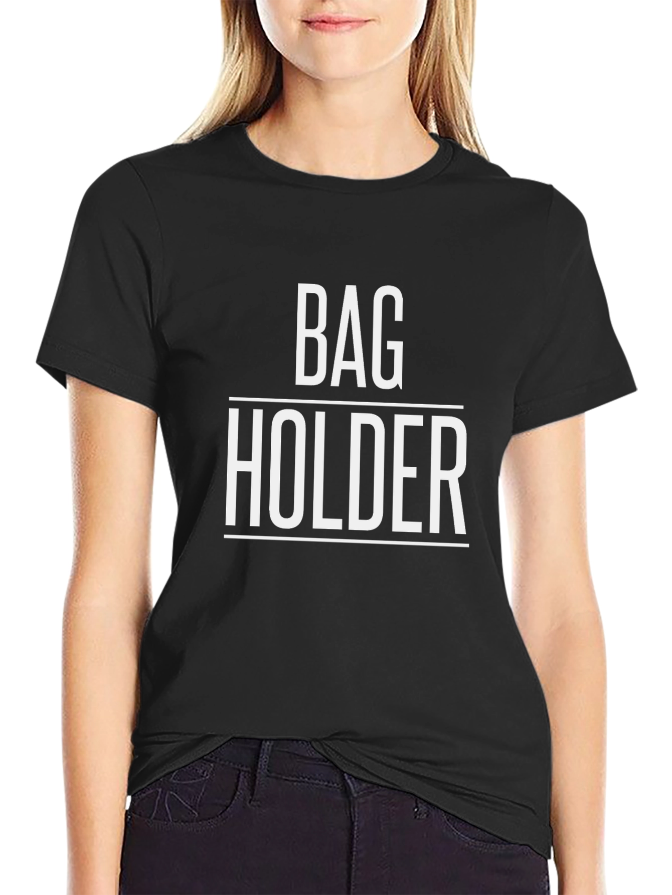 Bag Holder Graphic Tee - Humorous T-Shirt
