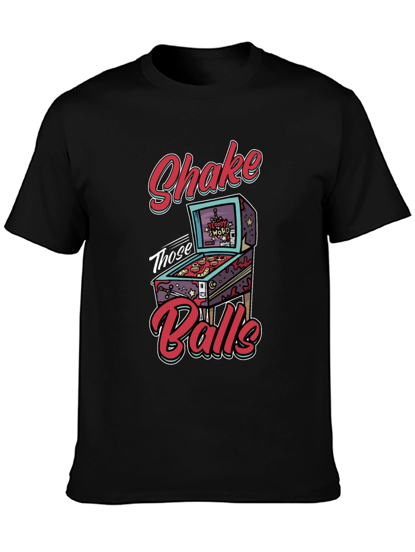 Shake Those Balls T-Shirt Pinball Graphic Tee Funny Gift