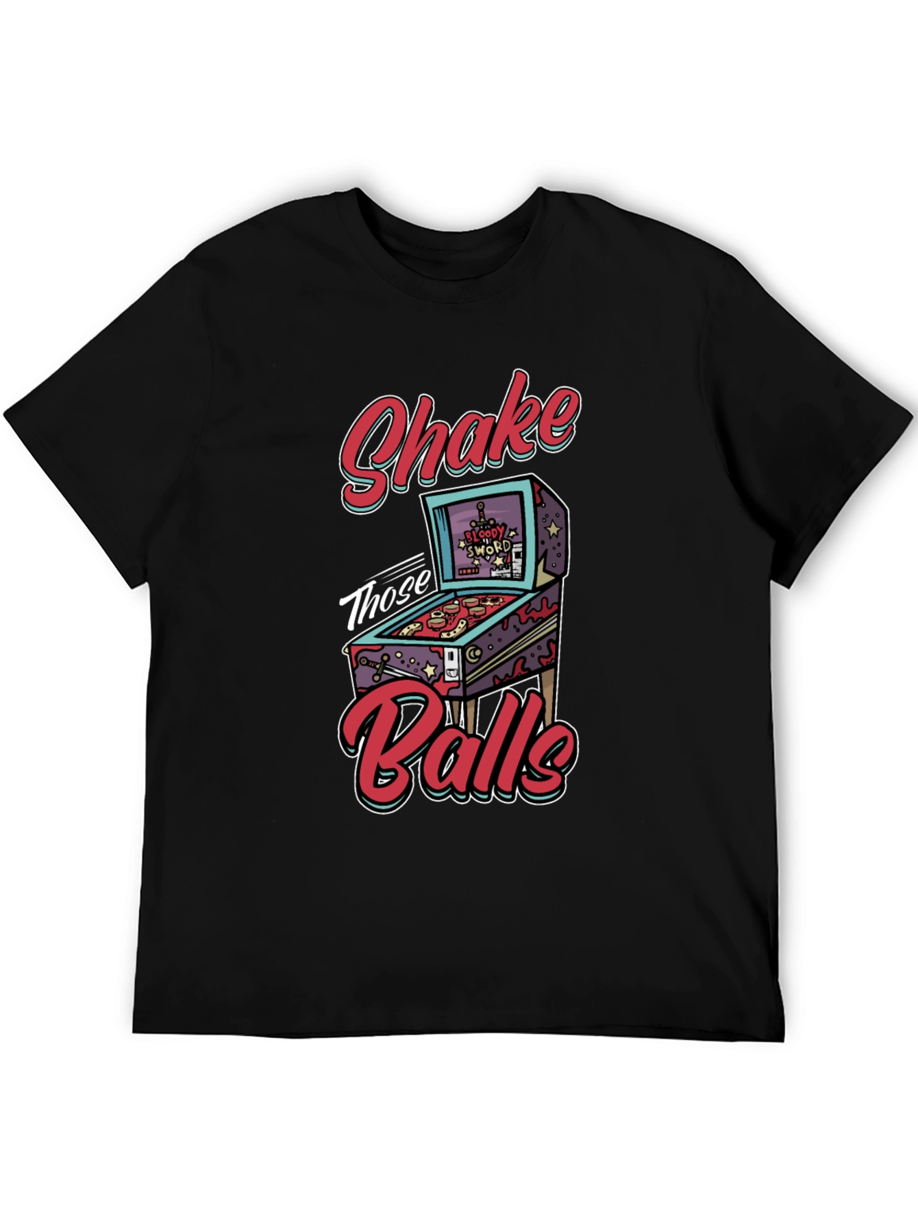 Shake Those Balls T-Shirt Pinball Graphic Tee Funny Gift