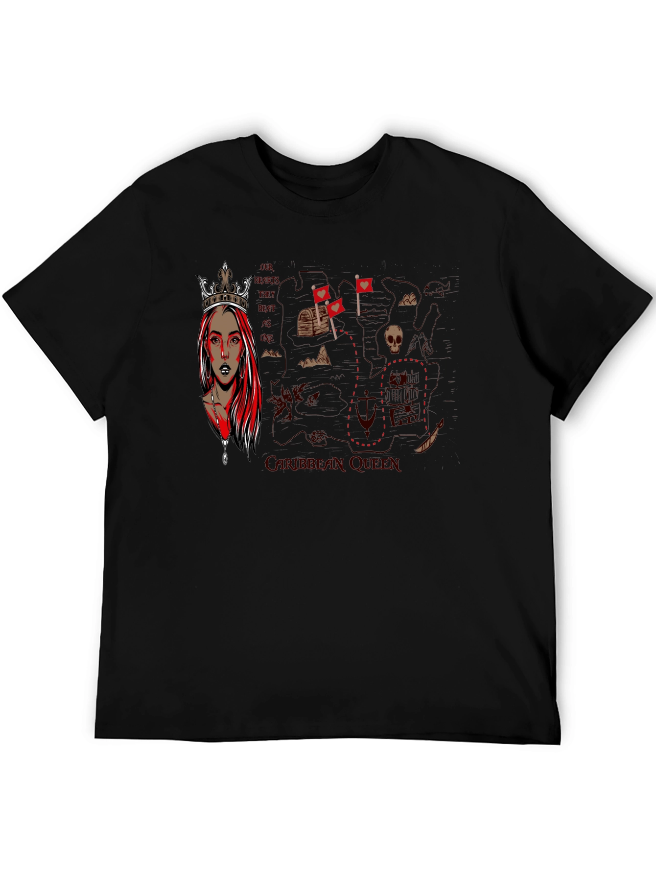 Queen Pirate Map Graphic T-Shirt
