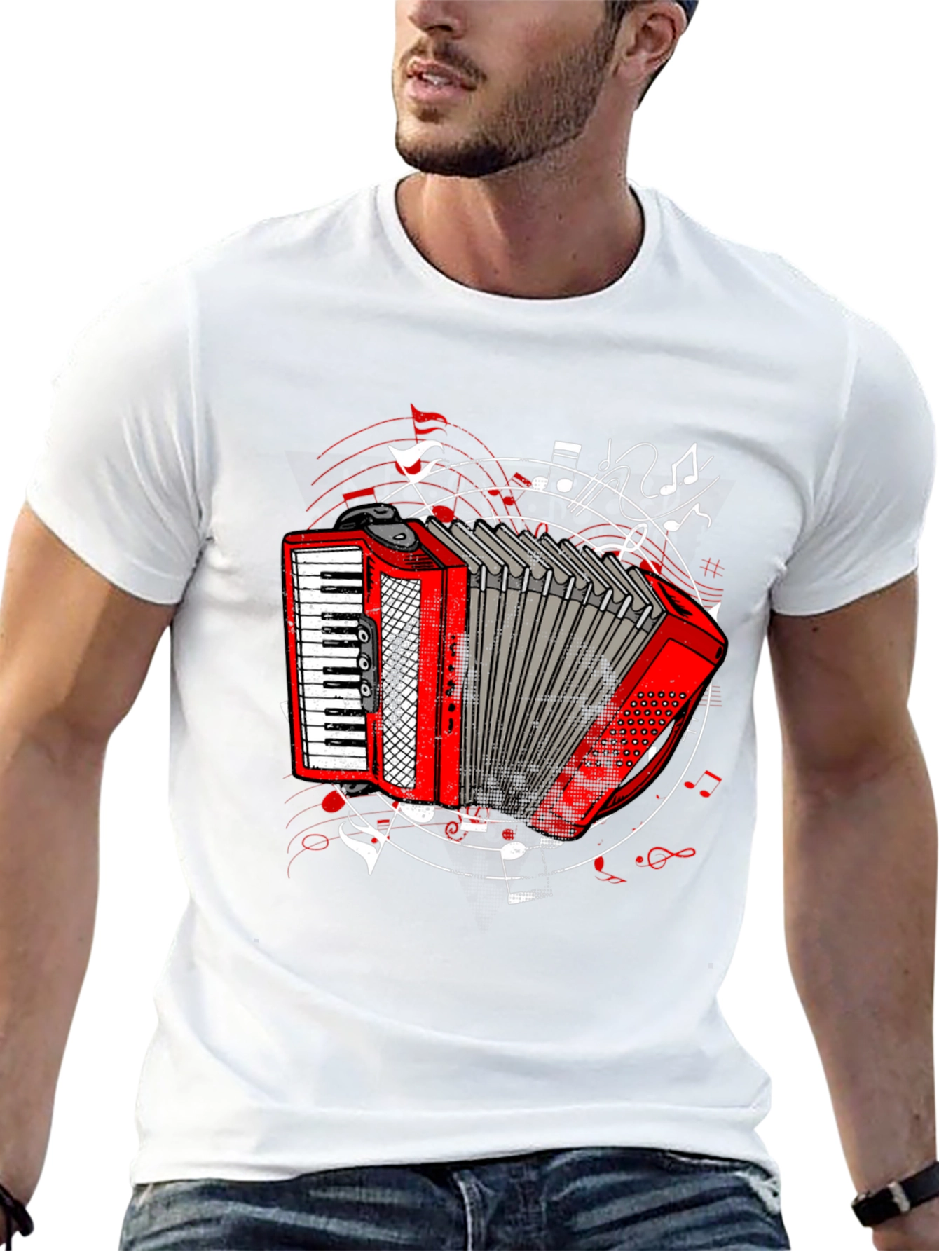 Accordion Graphic Black T-Shirt