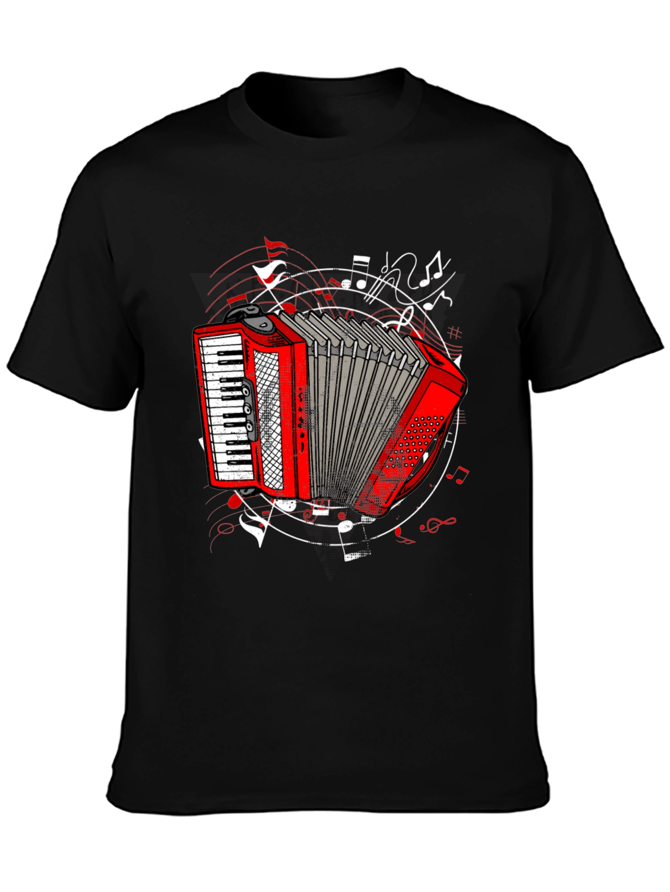 Accordion Graphic Black T-Shirt