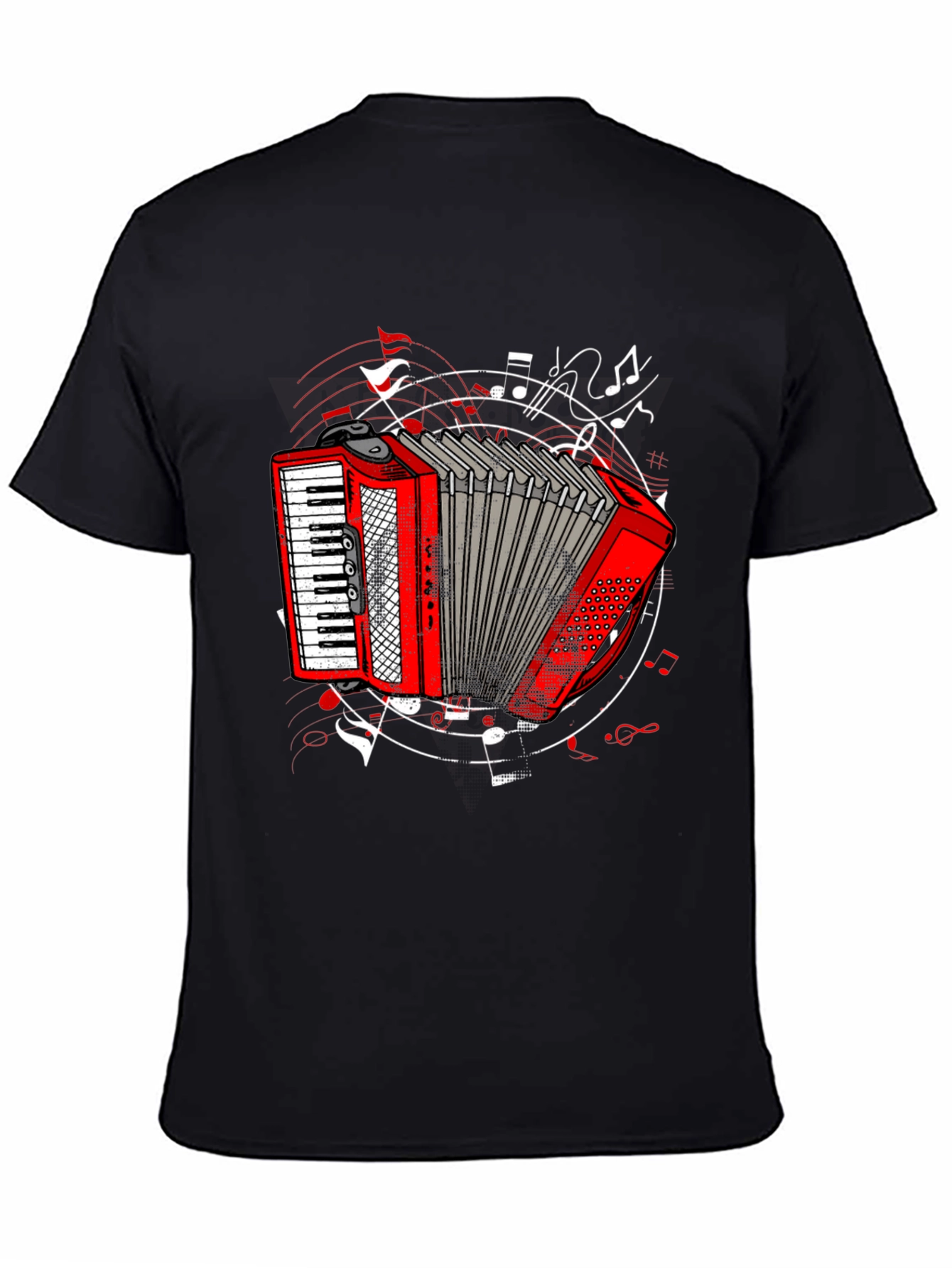 Accordion Graphic Black T-Shirt