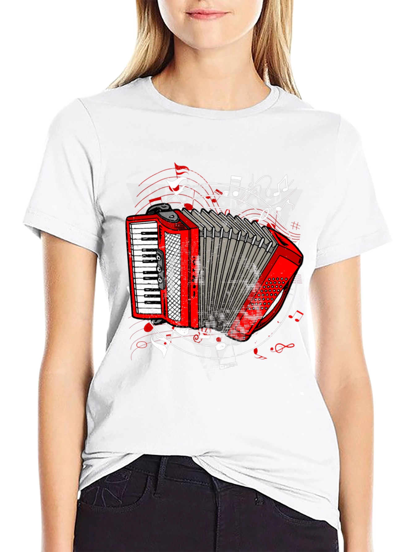 Accordion Graphic Black T-Shirt