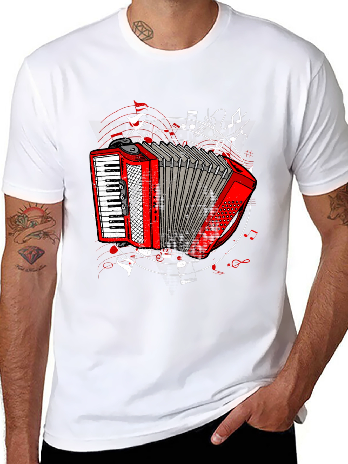 Accordion Graphic Black T-Shirt