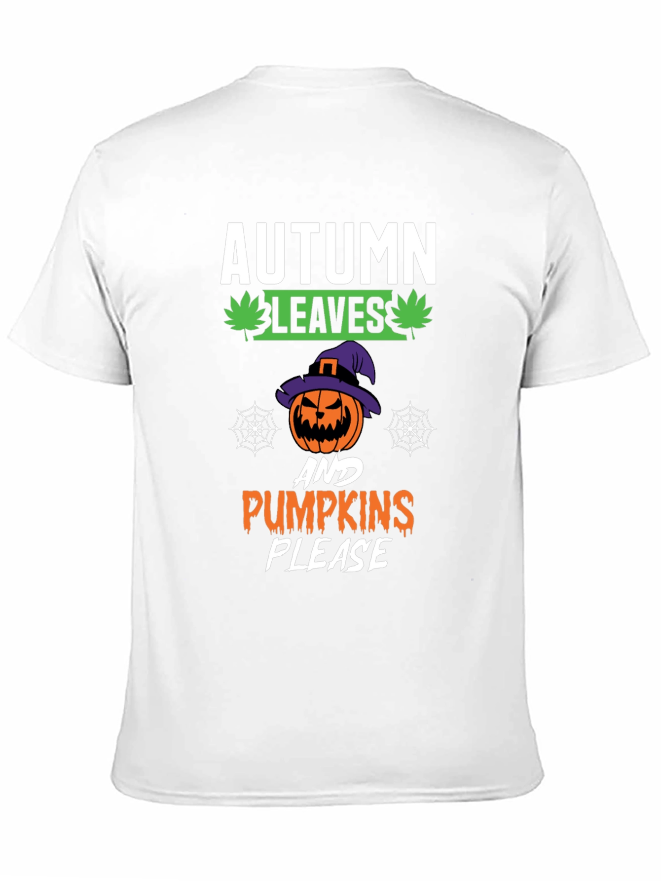 Autumn Leaves Pumpkins Please Halloween T-Shirt