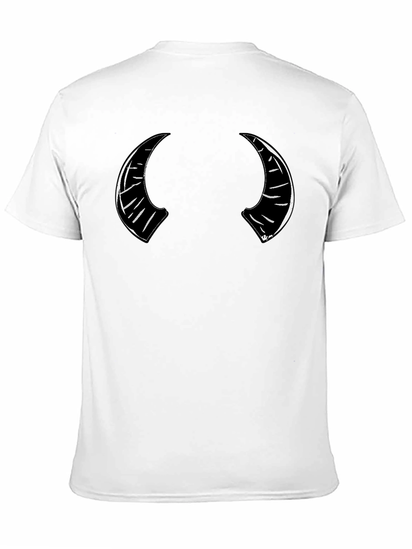 Devil Horns Graphic Print Black T-Shirt