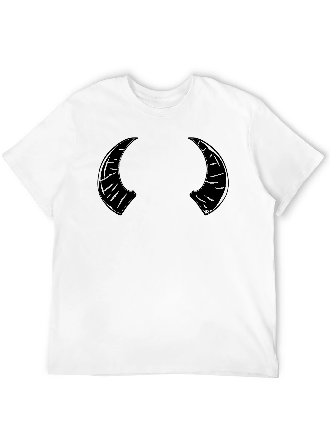 Devil Horns Graphic Print Black T-Shirt