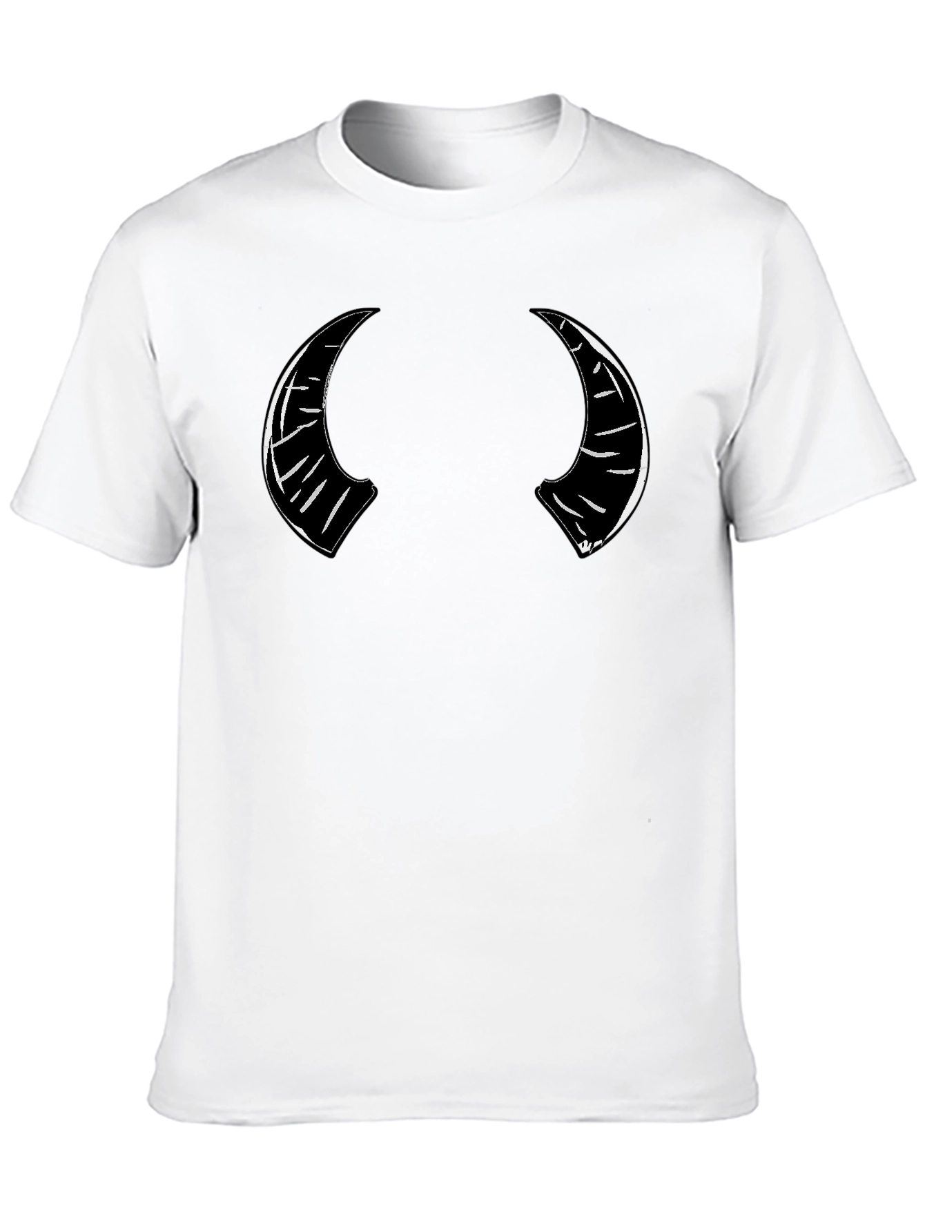 Devil Horns Graphic Print Black T-Shirt
