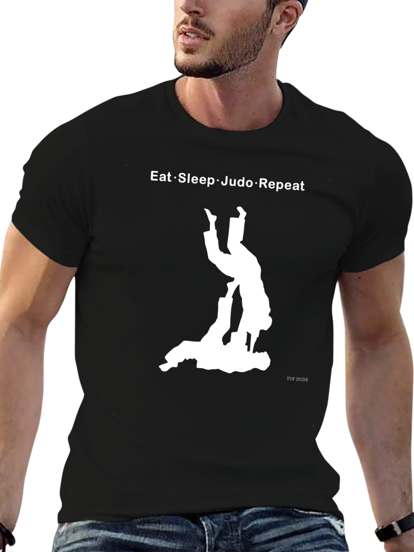 Eat Sleep Judo Repeat Black T-Shirt