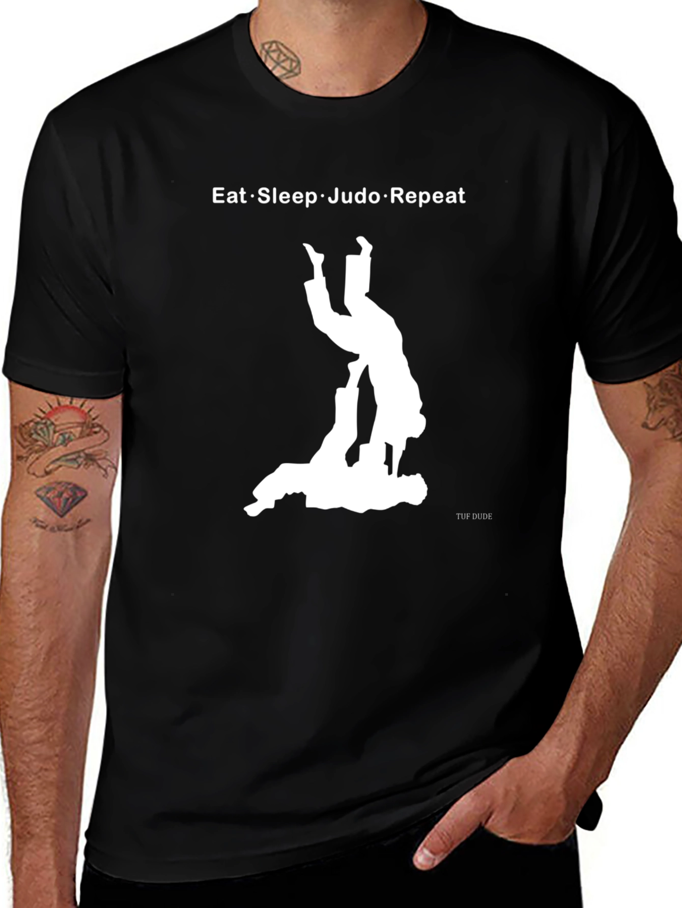 Eat Sleep Judo Repeat Black T-Shirt
