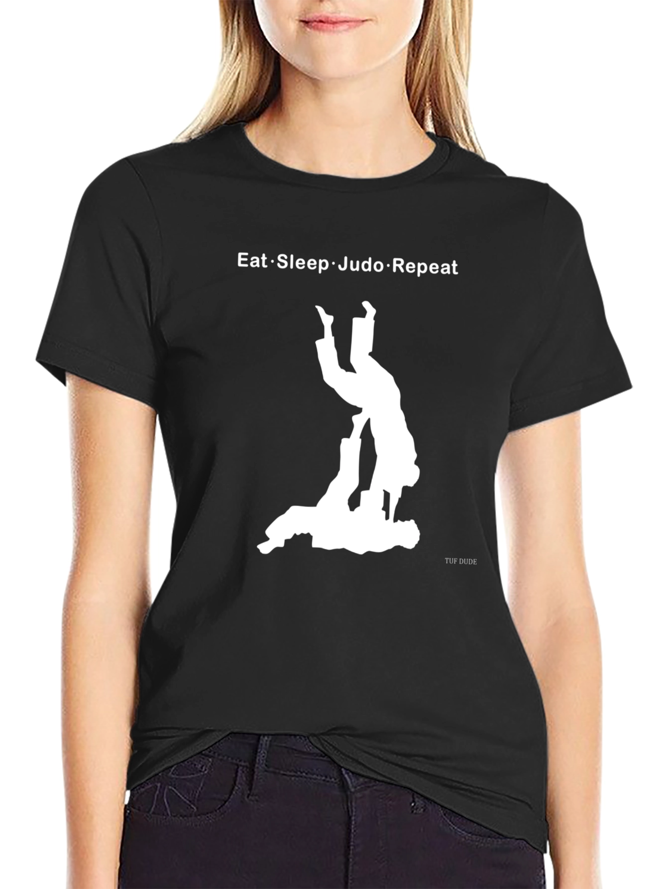 Eat Sleep Judo Repeat Black T-Shirt