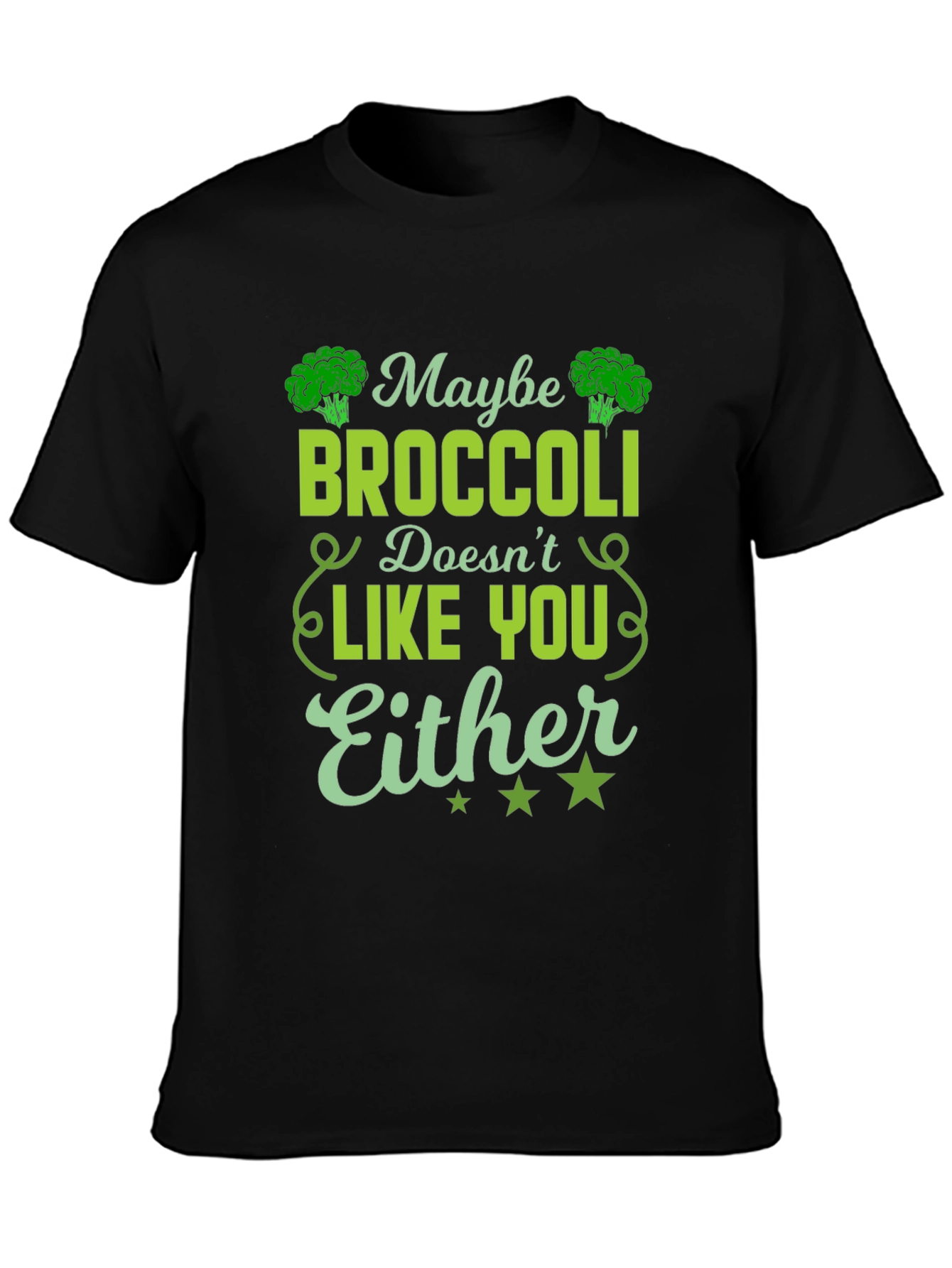 Broccoli Lover Graphic Tee - Unisex Black Shirt