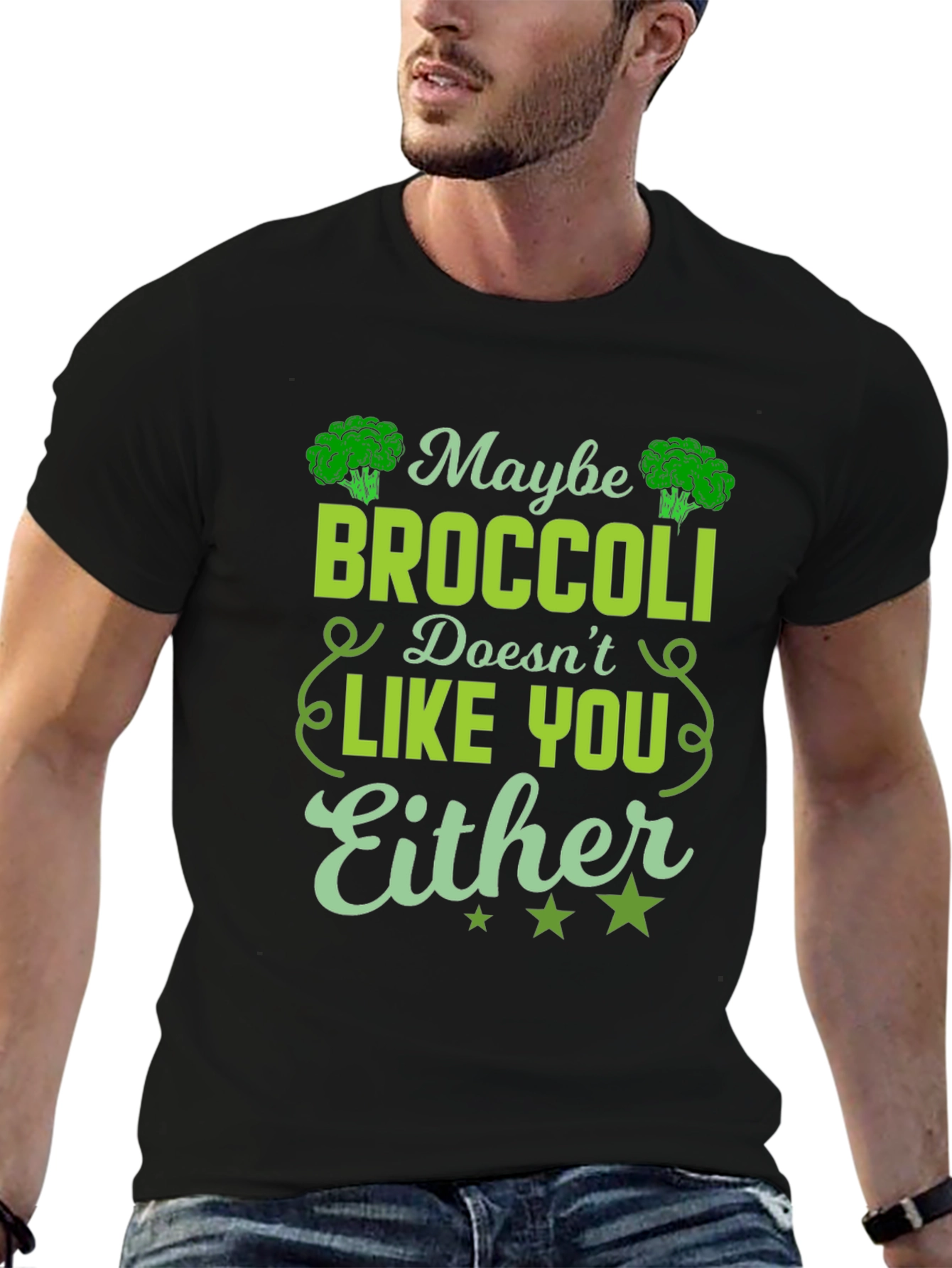 Broccoli Lover Graphic Tee - Unisex Black Shirt
