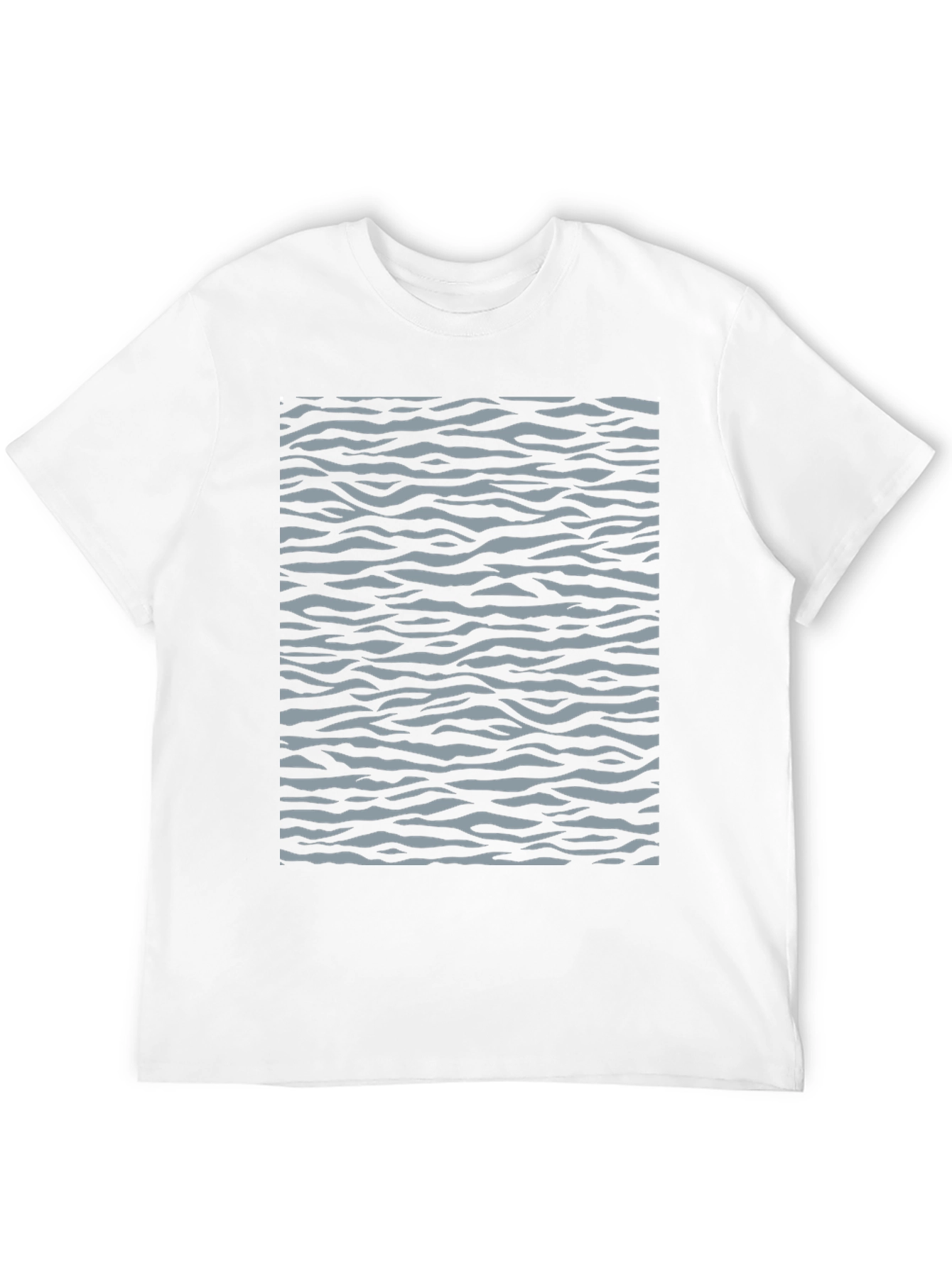 Trendy Zebra Striped Graphic Tee - Black