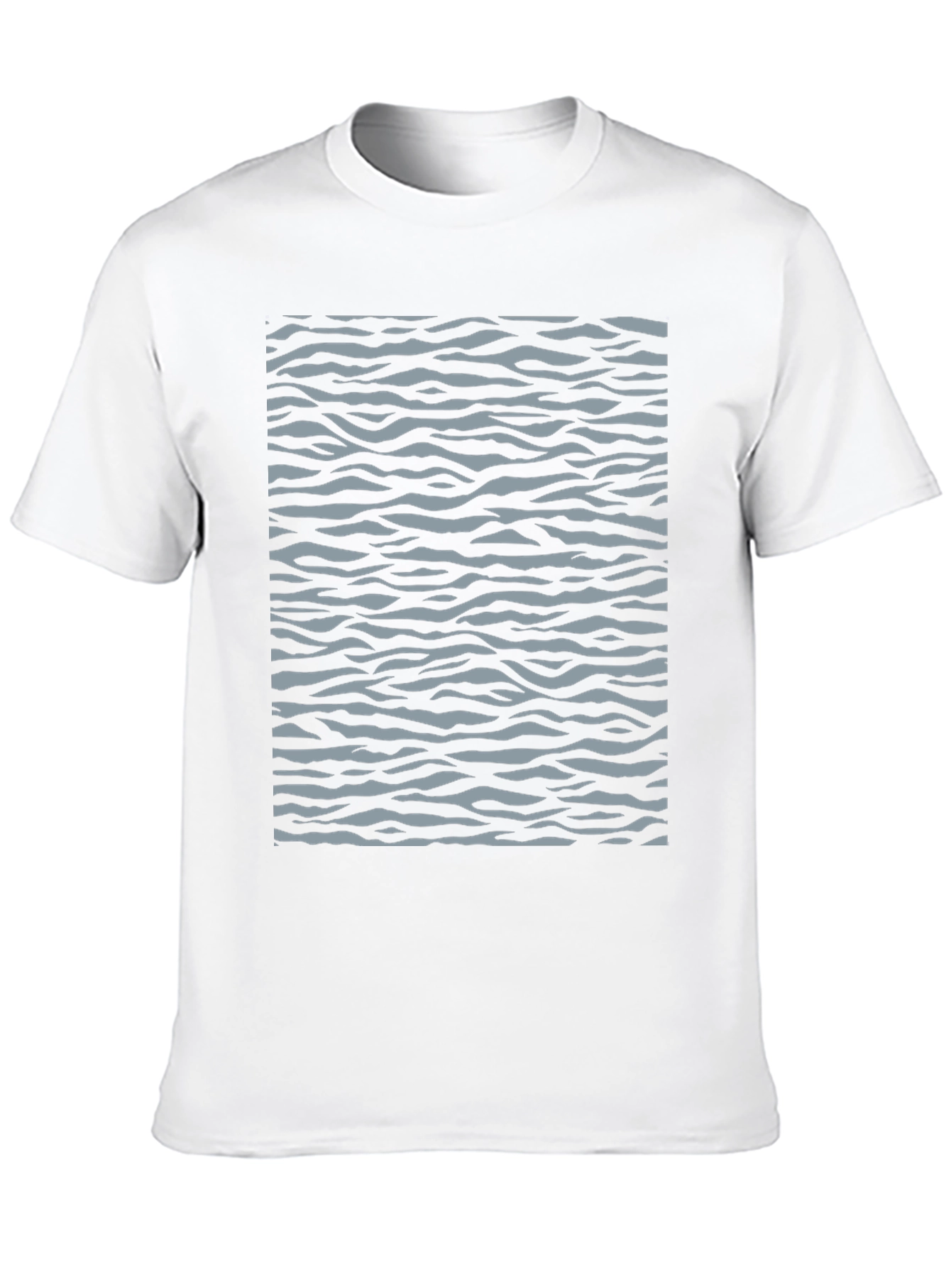 Trendy Zebra Striped Graphic Tee - Black