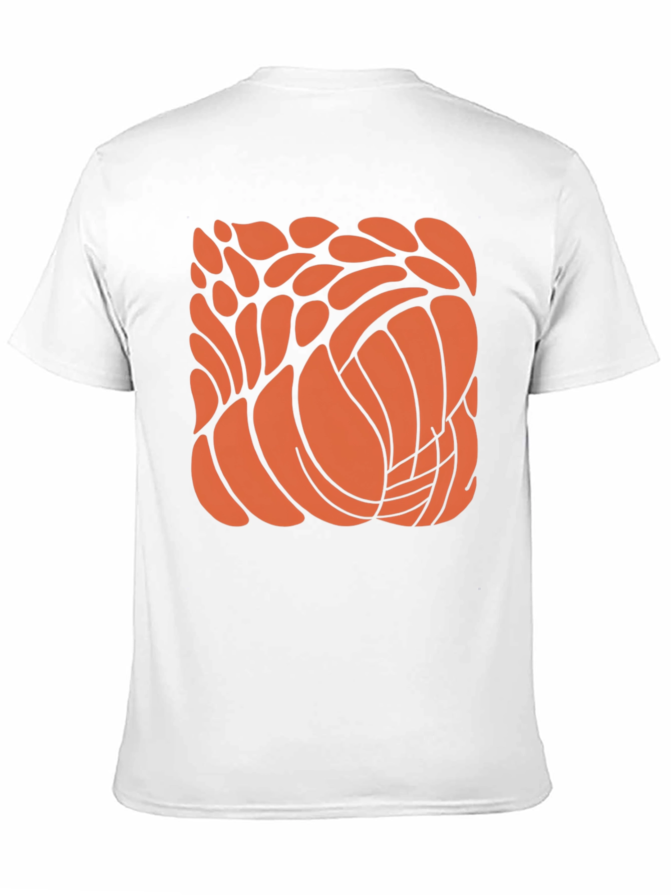 Abstract Orange Design Black T-Shirt