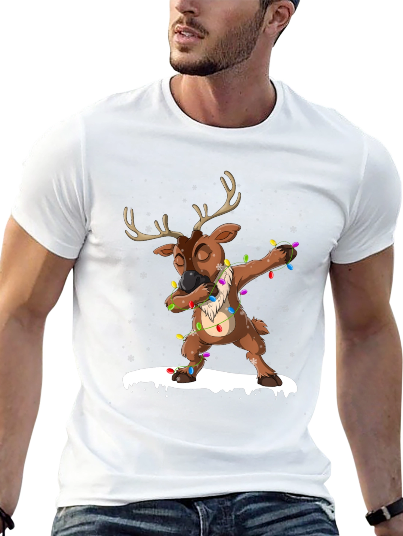 Dabbing Reindeer Christmas T-Shirt