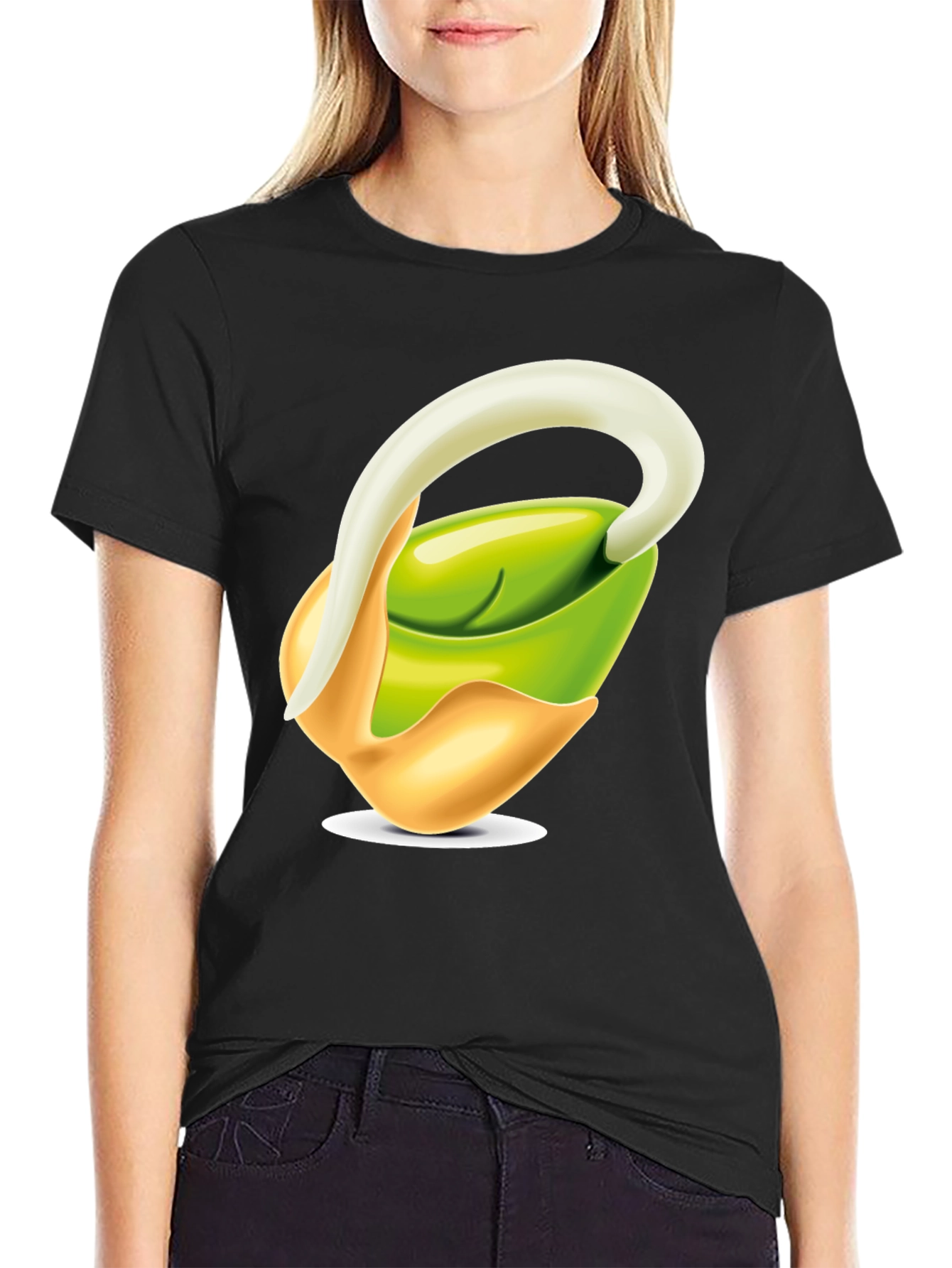 Sprout Graphic T-Shirt - Black Cotton Blend