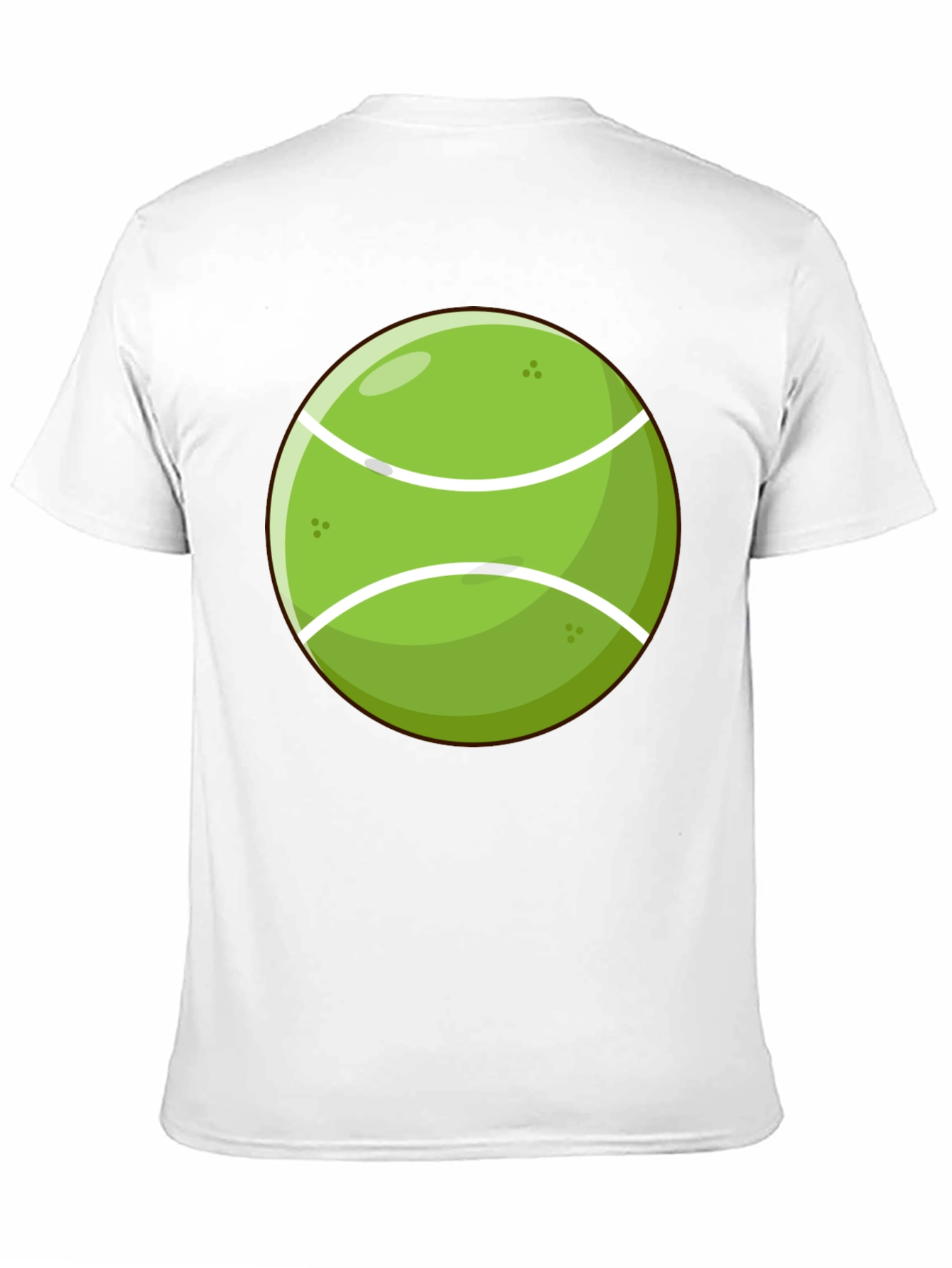 Tennis Ball Graphic Tee - Black Cotton Shirt