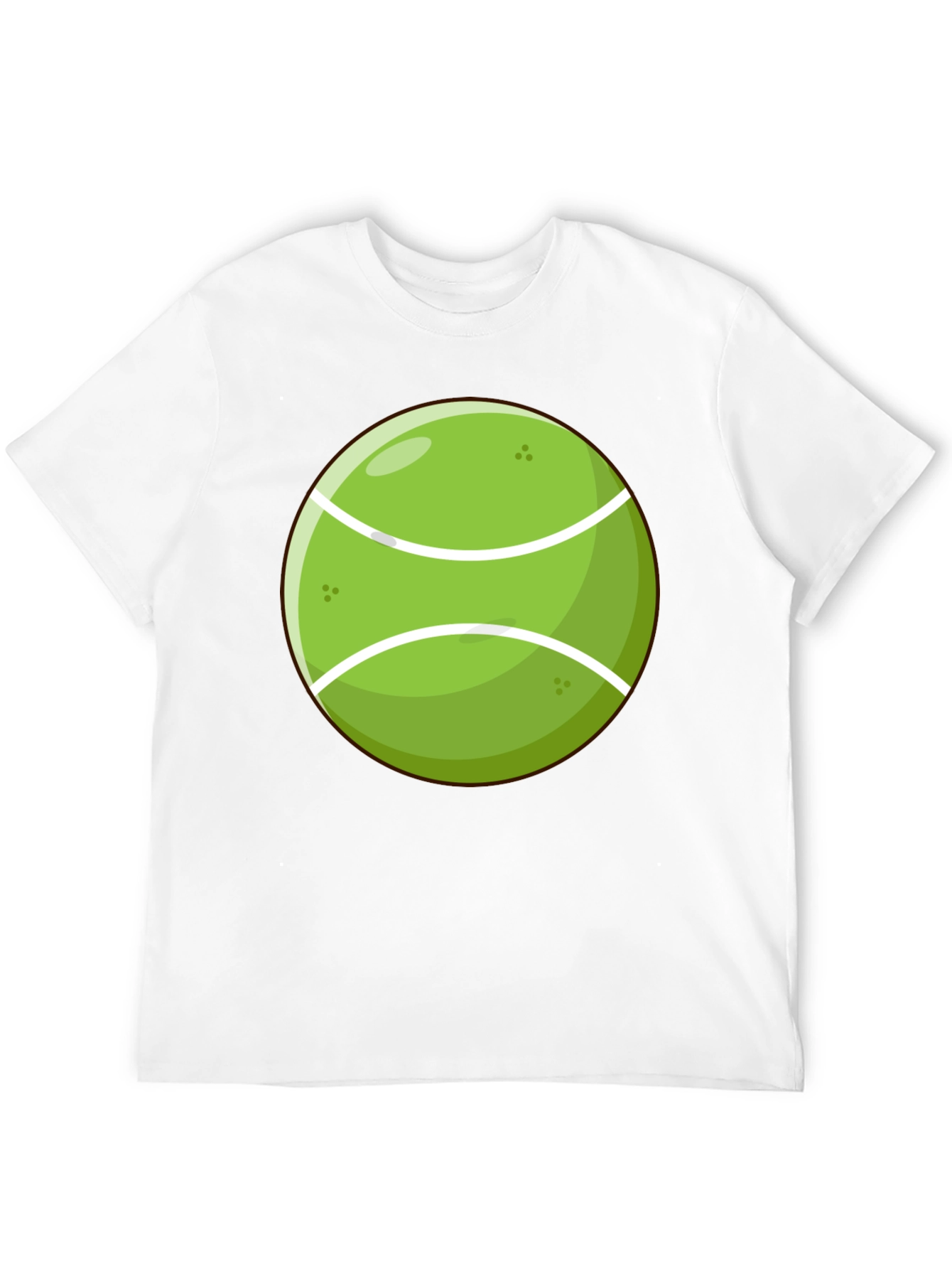 Tennis Ball Graphic Tee - Black Cotton Shirt