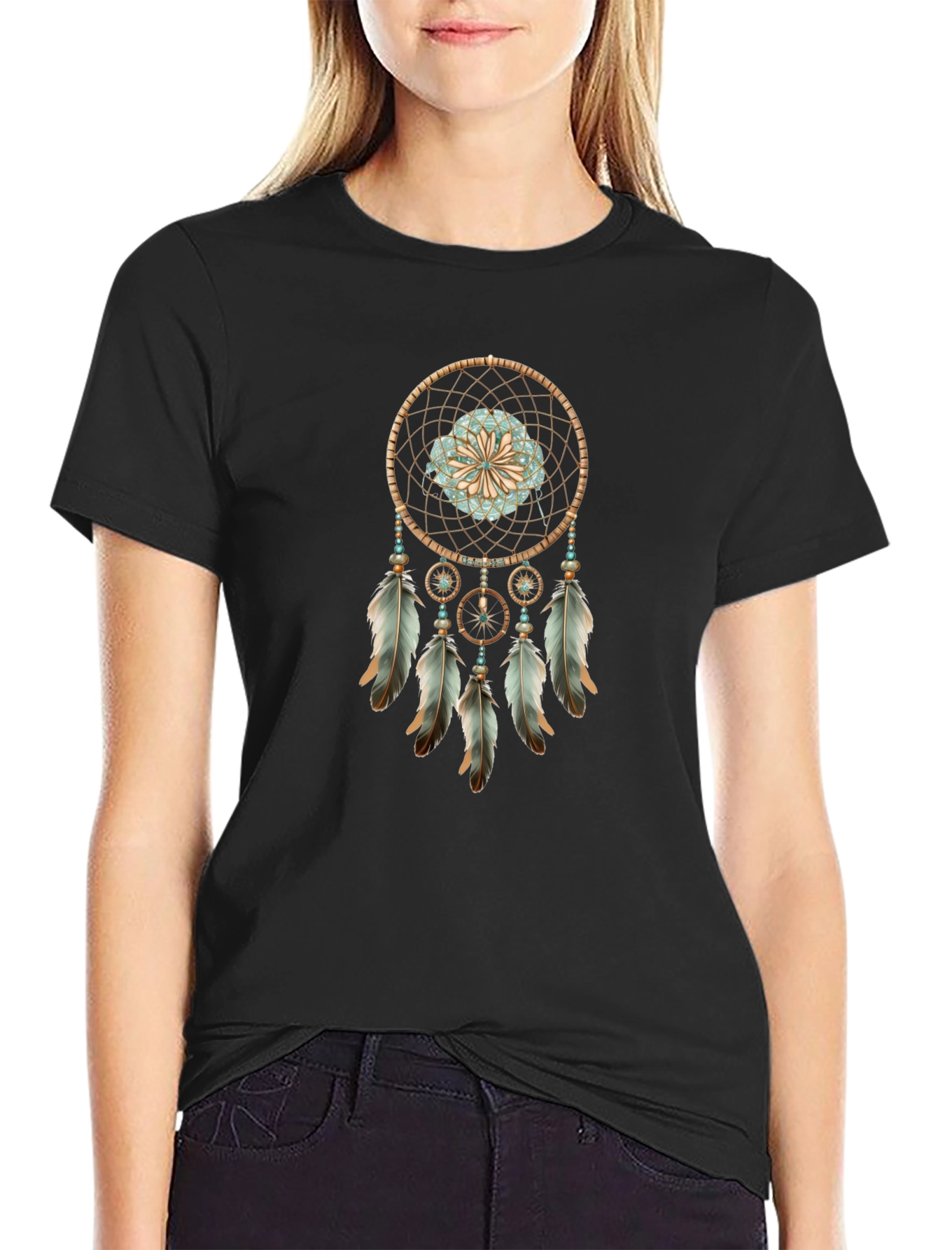 Dreamcatcher Graphic Tee - Boho Style