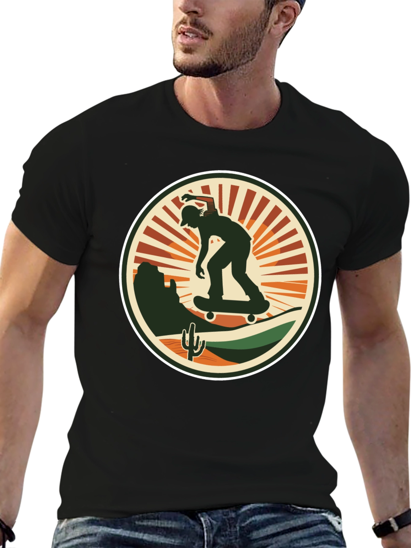 Skate Desert Black T-Shirt