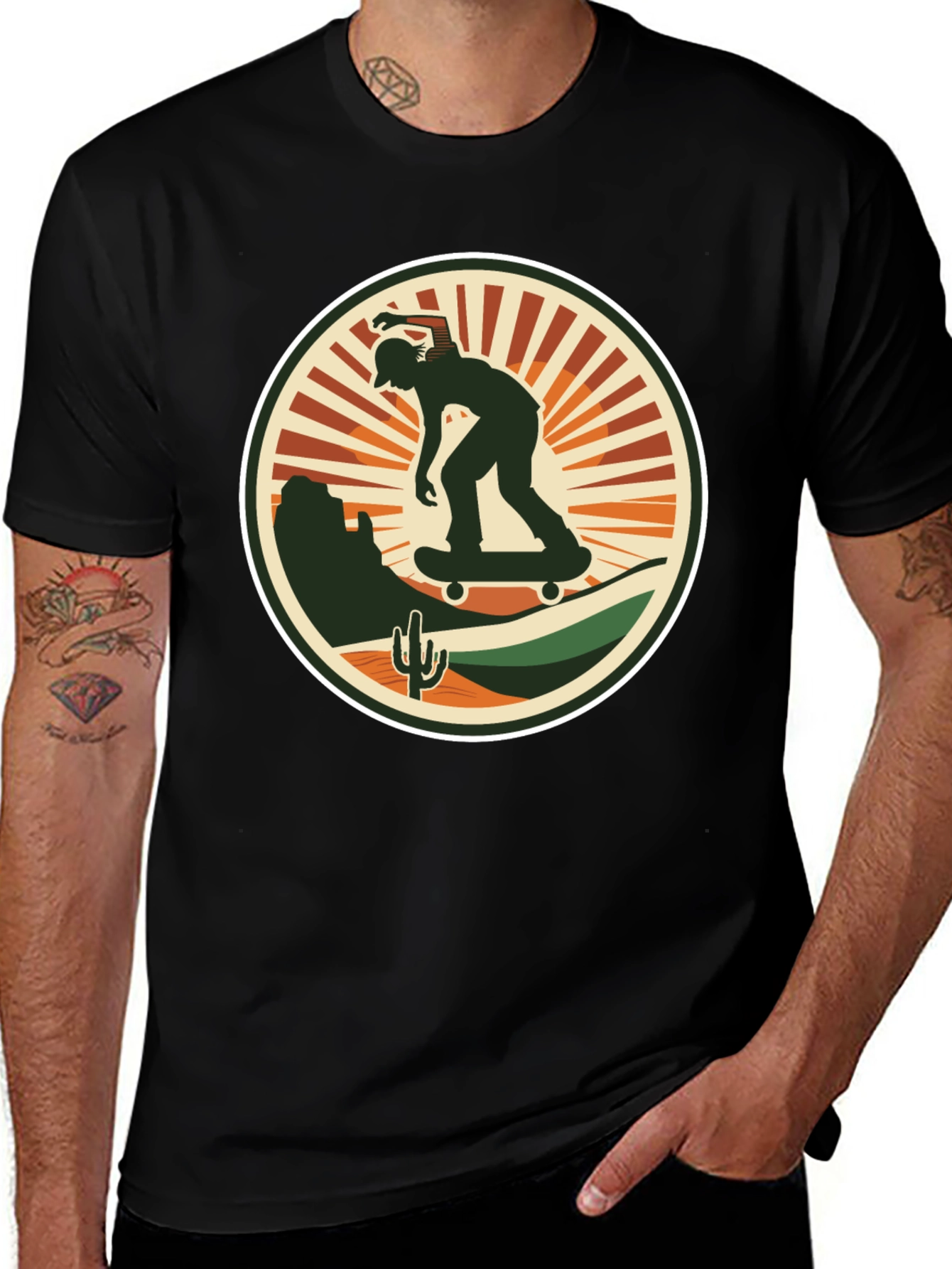 Skate Desert Black T-Shirt