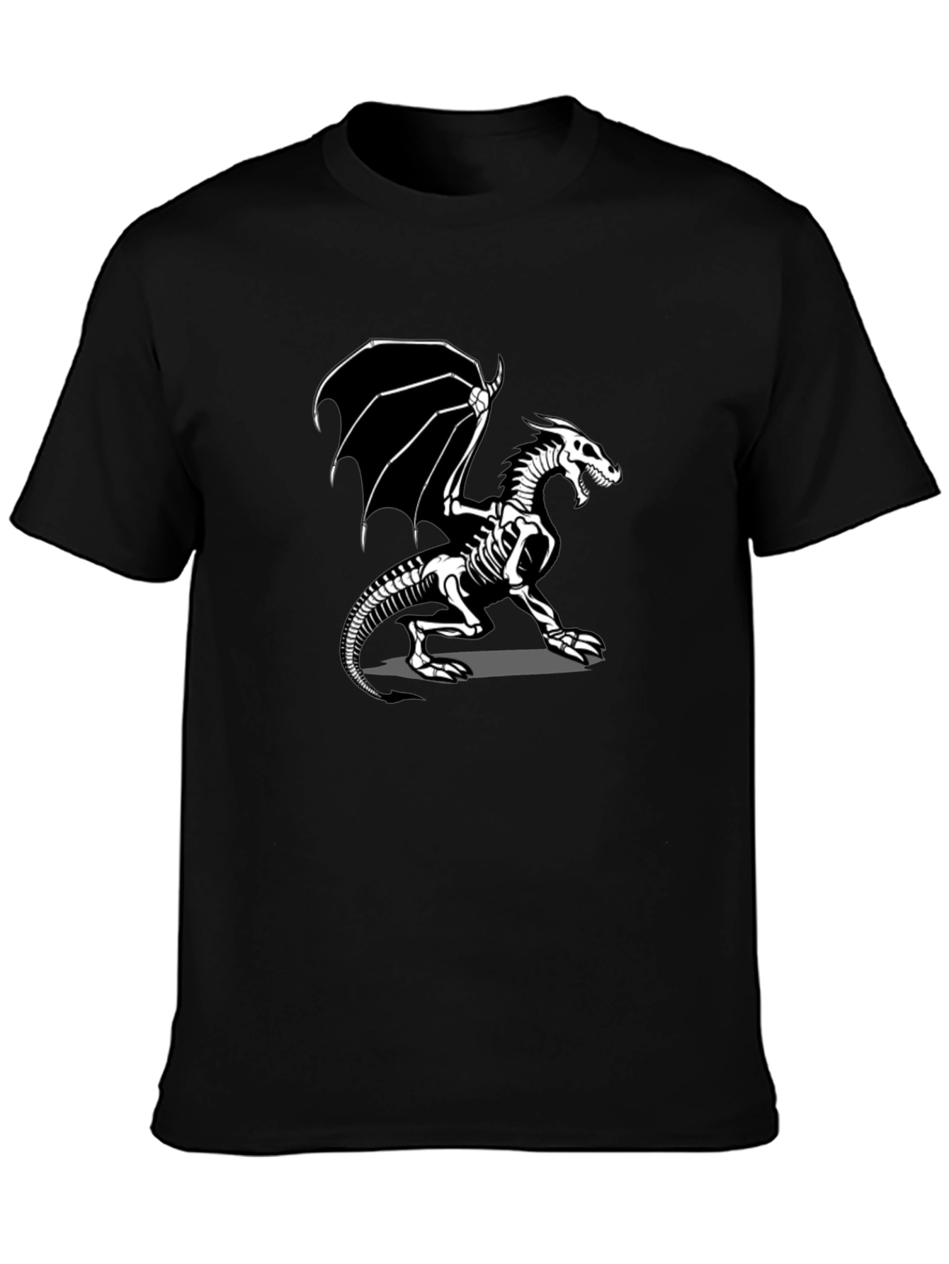 Skeleton Dragon T-Shirt - Black Graphic Tee