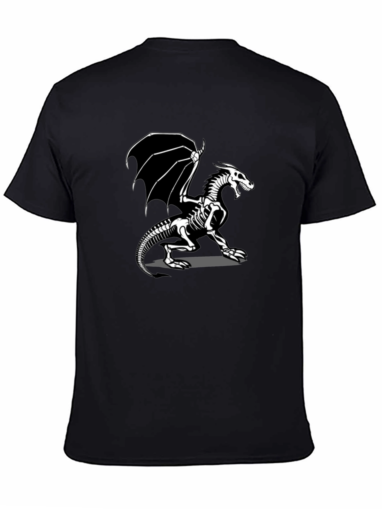 Skeleton Dragon T-Shirt - Black Graphic Tee