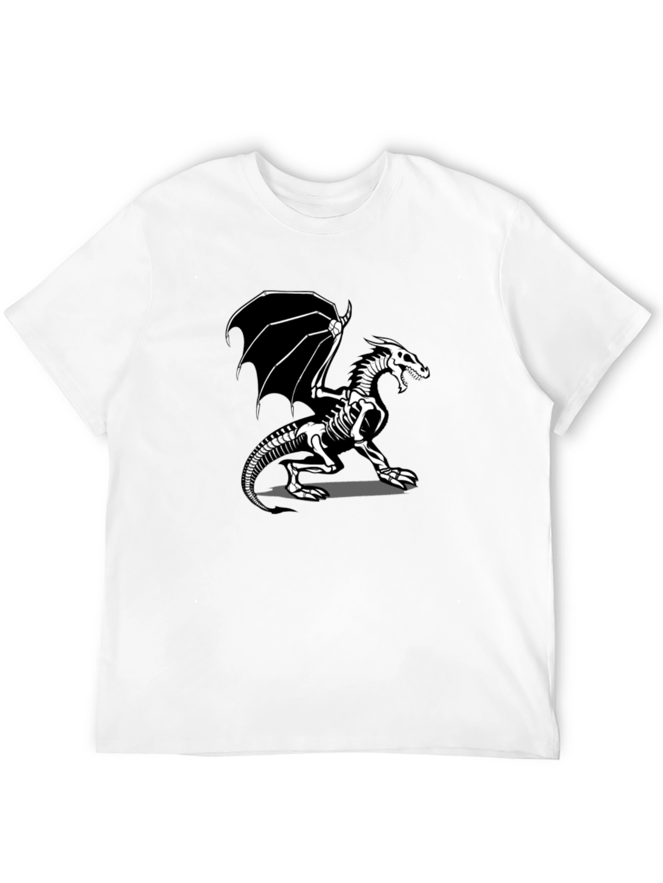 Skeleton Dragon T-Shirt - Black Graphic Tee